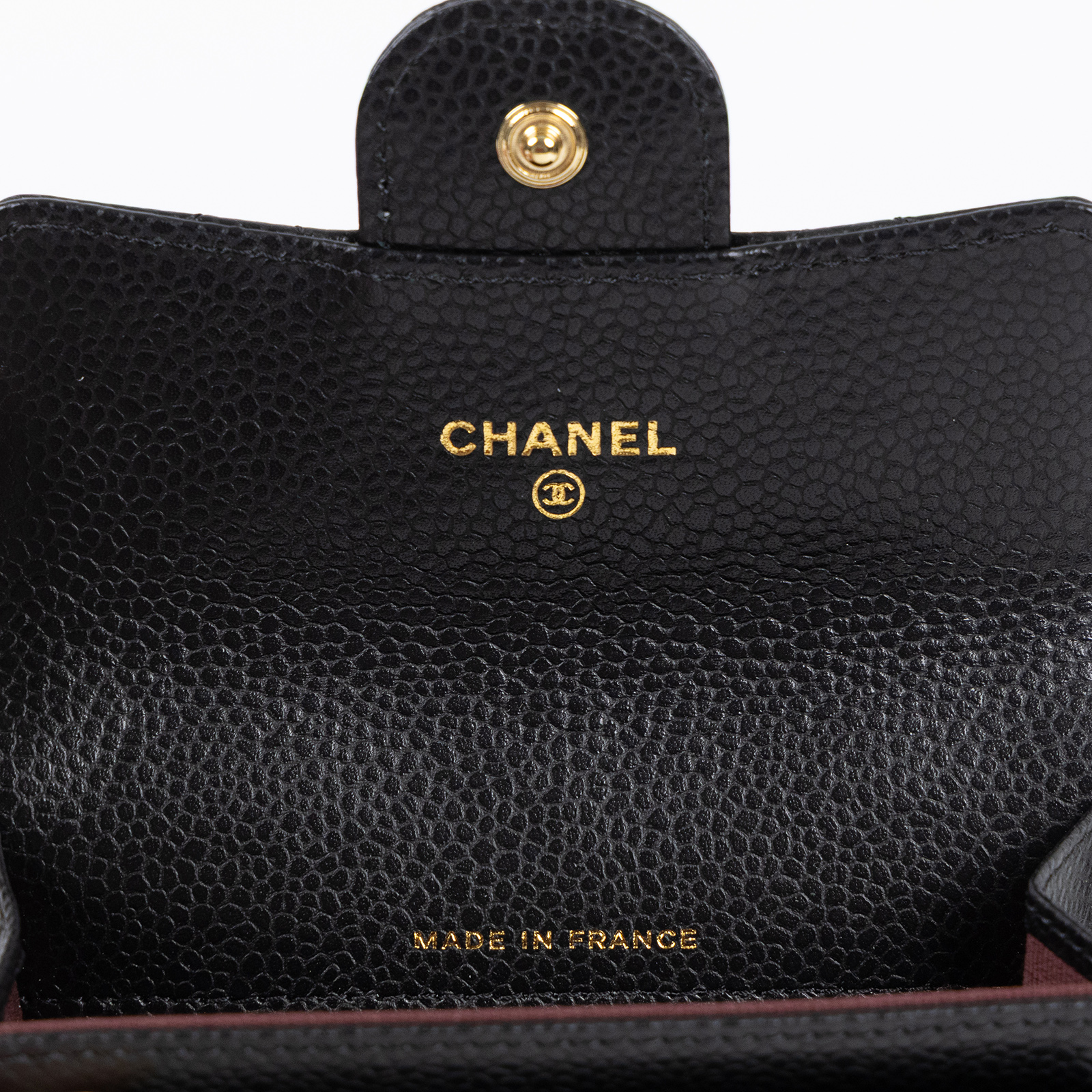 香奈兒 CHANEL 經典口蓋卡片夾 AP0214 晶片款 黑金荔枝牛單層卡包 原廠盒子/防塵袋