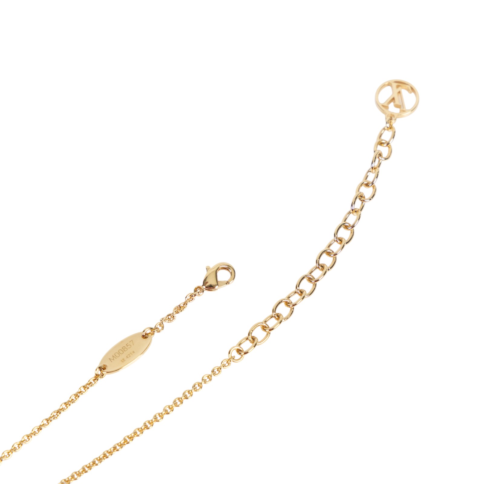 路易威登 LOUIS VUITTON Essential V 項鏈 M00857 金色ESSENTIAL V項鍊 原廠盒子/防塵袋/發票