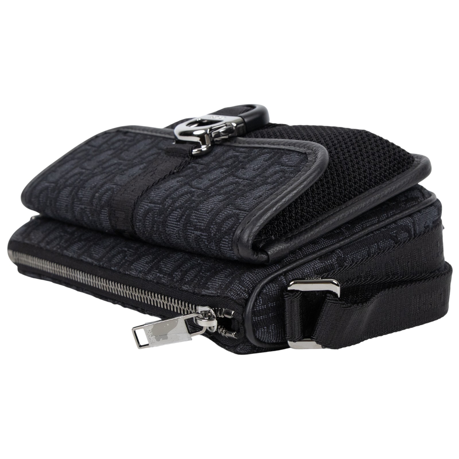 迪奧 CHRISTIAN DIOR Dior 8 Mini Bag 1EIPO312YKY 黑緹花DIOR8郵差包 防塵袋/保證卡