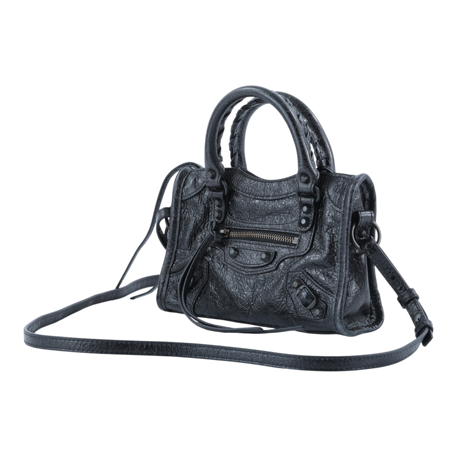 巴黎世家 BALENCIAGA Le City 機車包 Neo 8196712ABEK 黑Le City Bag Nano機車包 防塵袋/購買證明