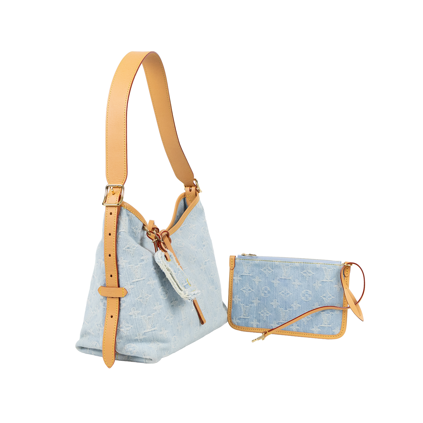 路易威登 LOUIS VUITTON CarryAll PM 肩背包 丹寧 M11462 晶片款 丹寧CARRYALL PM 內袋/吊牌