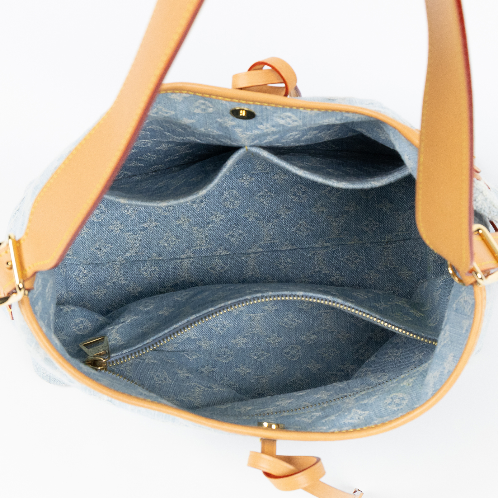 路易威登 LOUIS VUITTON CarryAll PM 肩背包 丹寧 M11462 晶片款 丹寧CARRYALL PM 內袋/吊牌