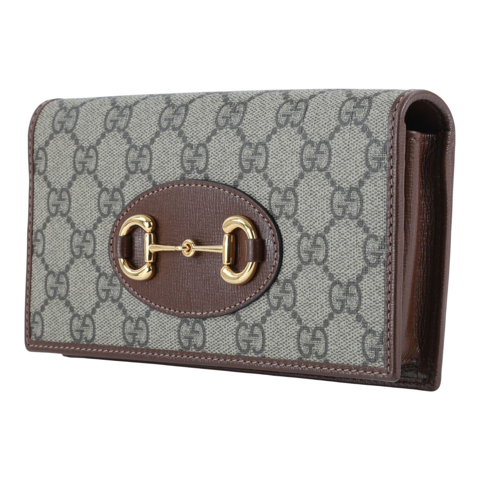 古馳 GUCCI Horsebit 1955 WOC 馬銜釦 金鍊 肩背 斜背 手拿包 621892 92TCG 咖原花1955 WOC 原廠盒子/防塵袋