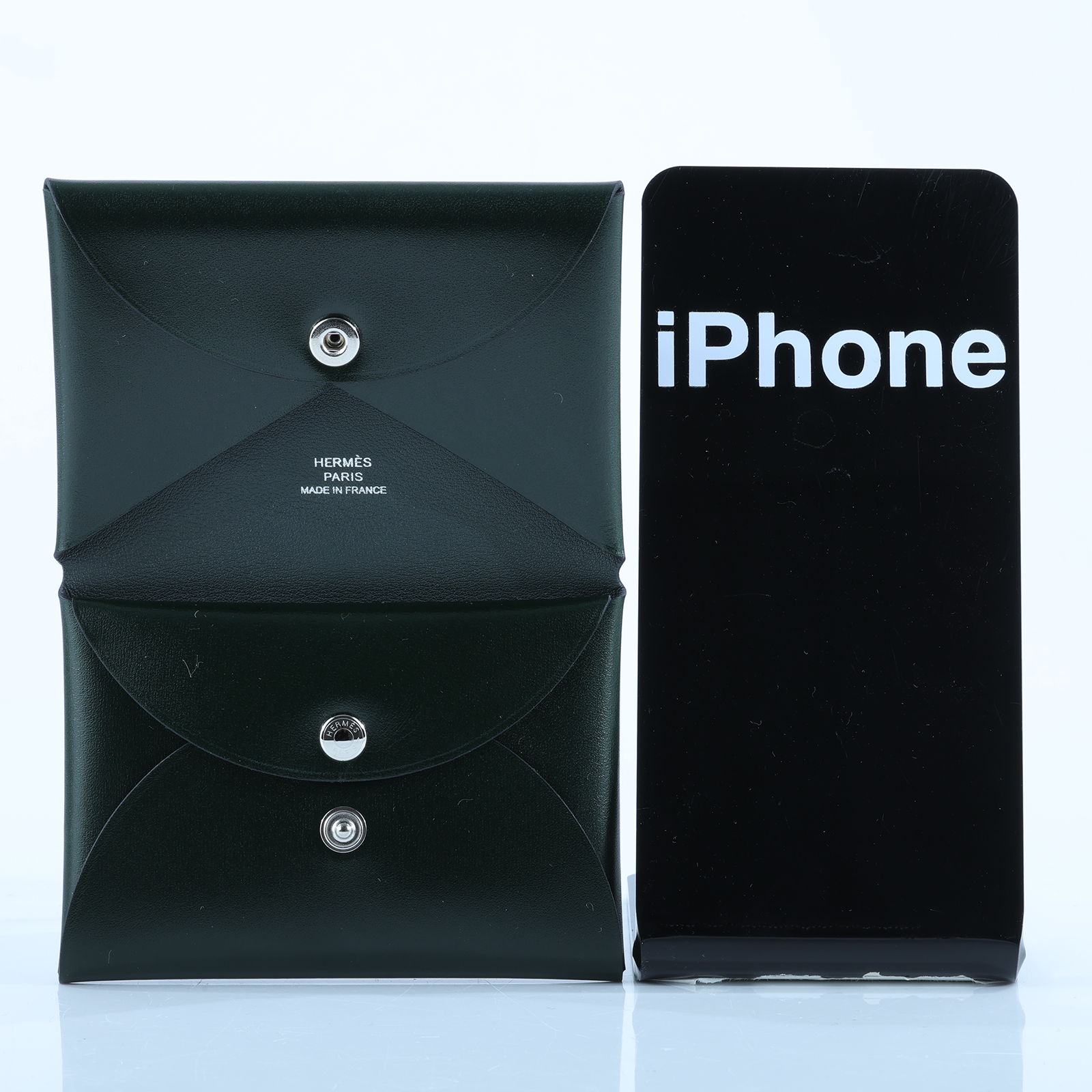 愛馬仕 Hermes Calvi Duo 卡包 CALD W MZ 007 HA W刻 深綠CALVE DUO BOX皮 原廠盒子