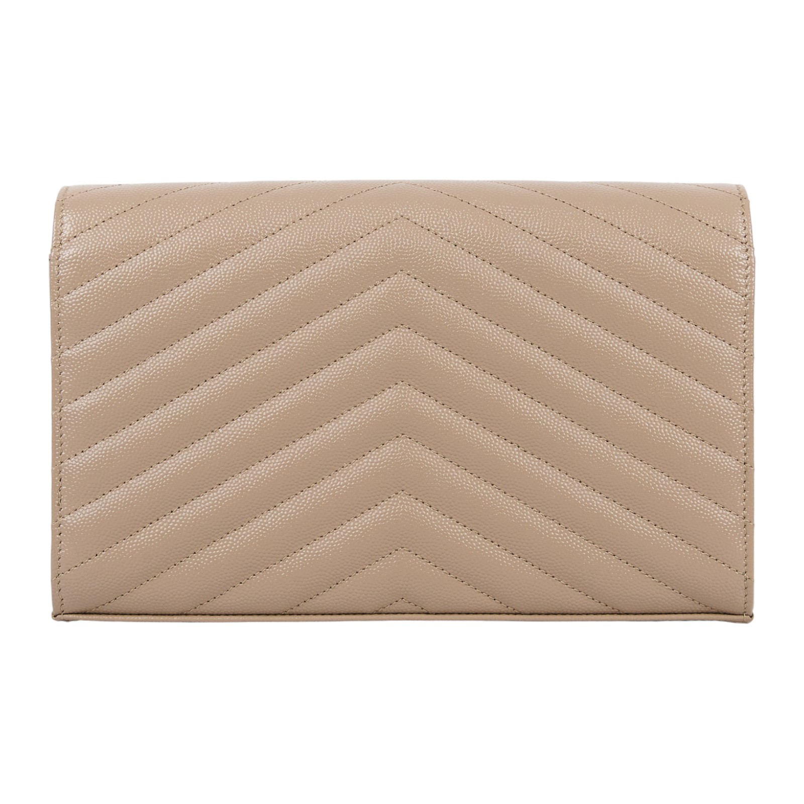 聖羅蘭 YSL SAINT LAURENT Cassandre 經典粒面皮革 鏈條 錢包 金色五金 377828BOW01  原廠盒子/防塵袋