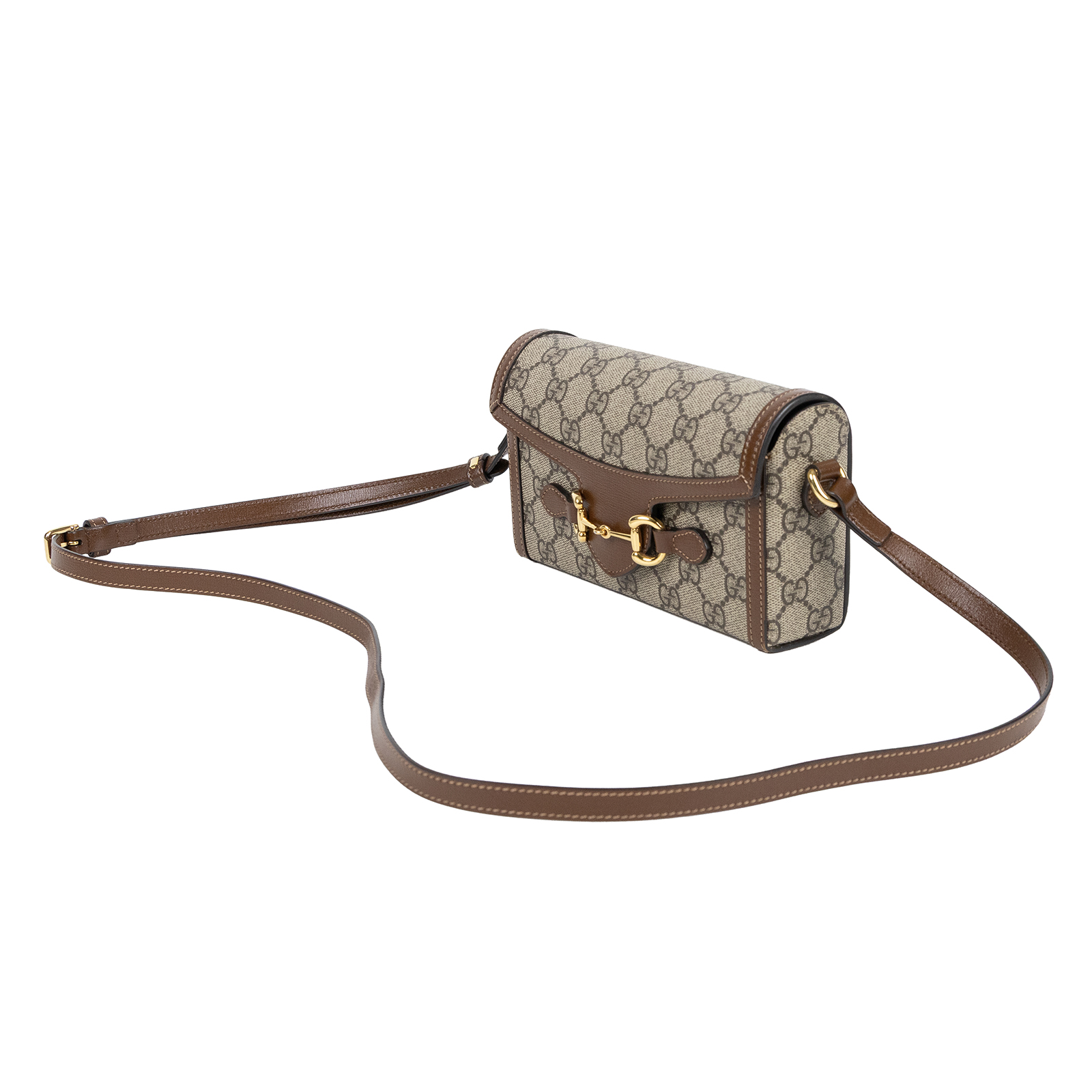 古馳 GUCCI Horsebit 1955 馬銜扣 迷你袋 斜背包 烏木色 699296 92TCG  原廠盒子/防塵袋/購買證明