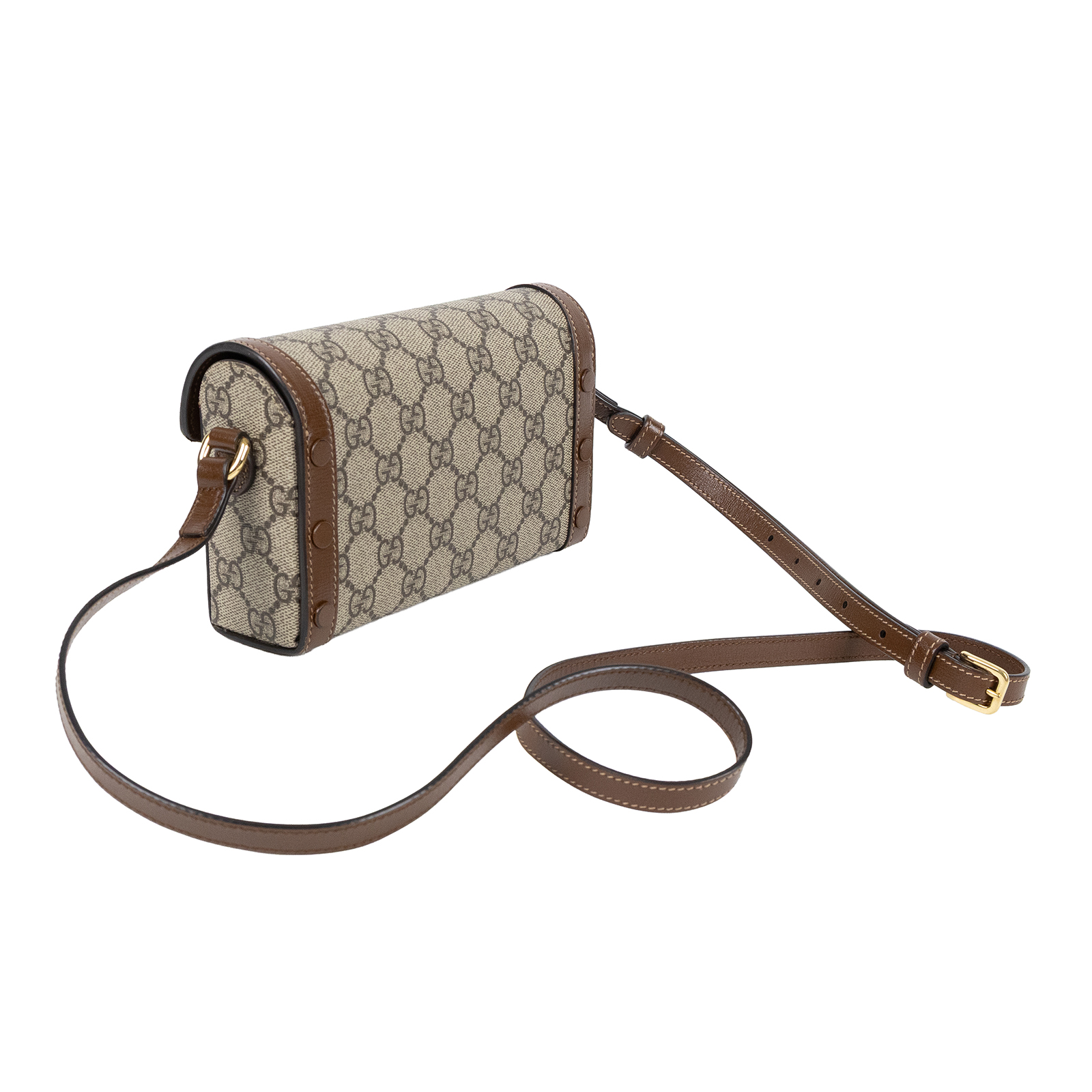 古馳 GUCCI Horsebit 1955 馬銜扣 迷你袋 斜背包 烏木色 699296 92TCG  原廠盒子/防塵袋/購買證明