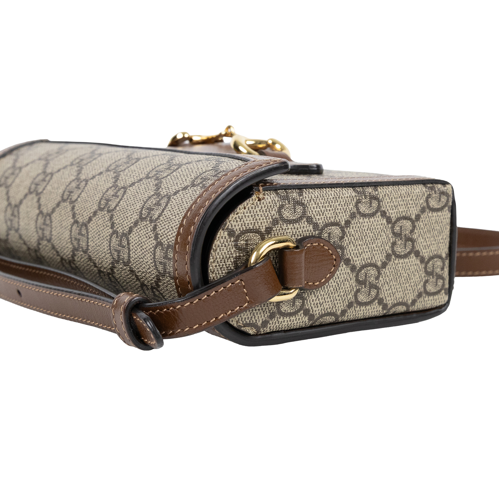 古馳 GUCCI Horsebit 1955 馬銜扣 迷你袋 斜背包 烏木色 699296 92TCG  原廠盒子/防塵袋/購買證明