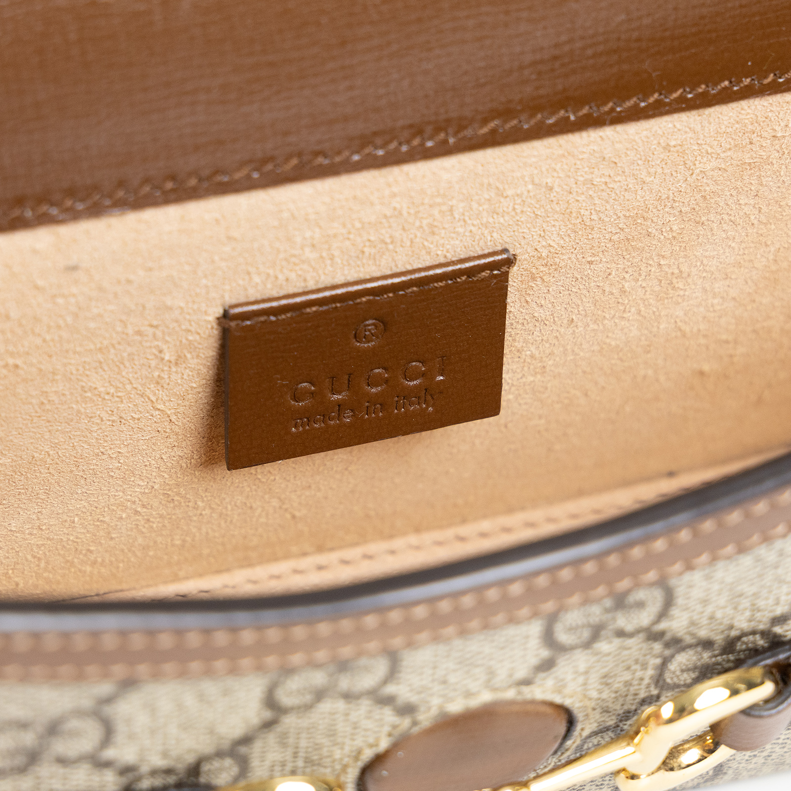 古馳 GUCCI Horsebit 1955 馬銜扣 迷你袋 斜背包 烏木色 699296 92TCG  原廠盒子/防塵袋/購買證明