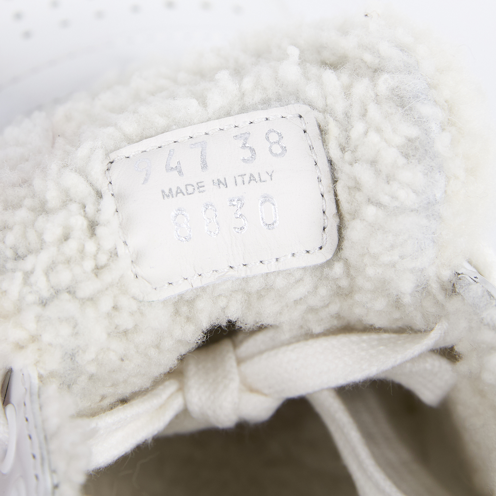 普拉達 PRADA 運動鞋 1E947M_3LEN_38 白絨毛內裡厚底鞋#38 原廠盒子/防塵袋