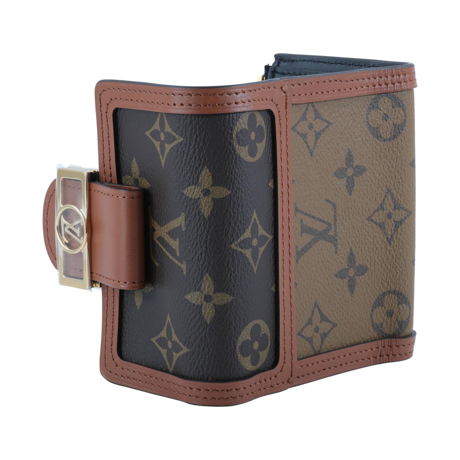 路易威登 LOUIS VUITTON Dauphine 小型錢包 短夾 M68725 晶片款 原花Dauphine三折短夾 原廠盒子/防塵袋