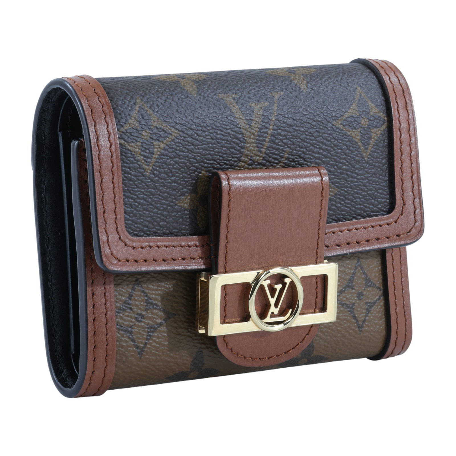 路易威登 LOUIS VUITTON Dauphine 小型錢包 短夾 M68725 晶片款 原花Dauphine三折短夾 無附屬品