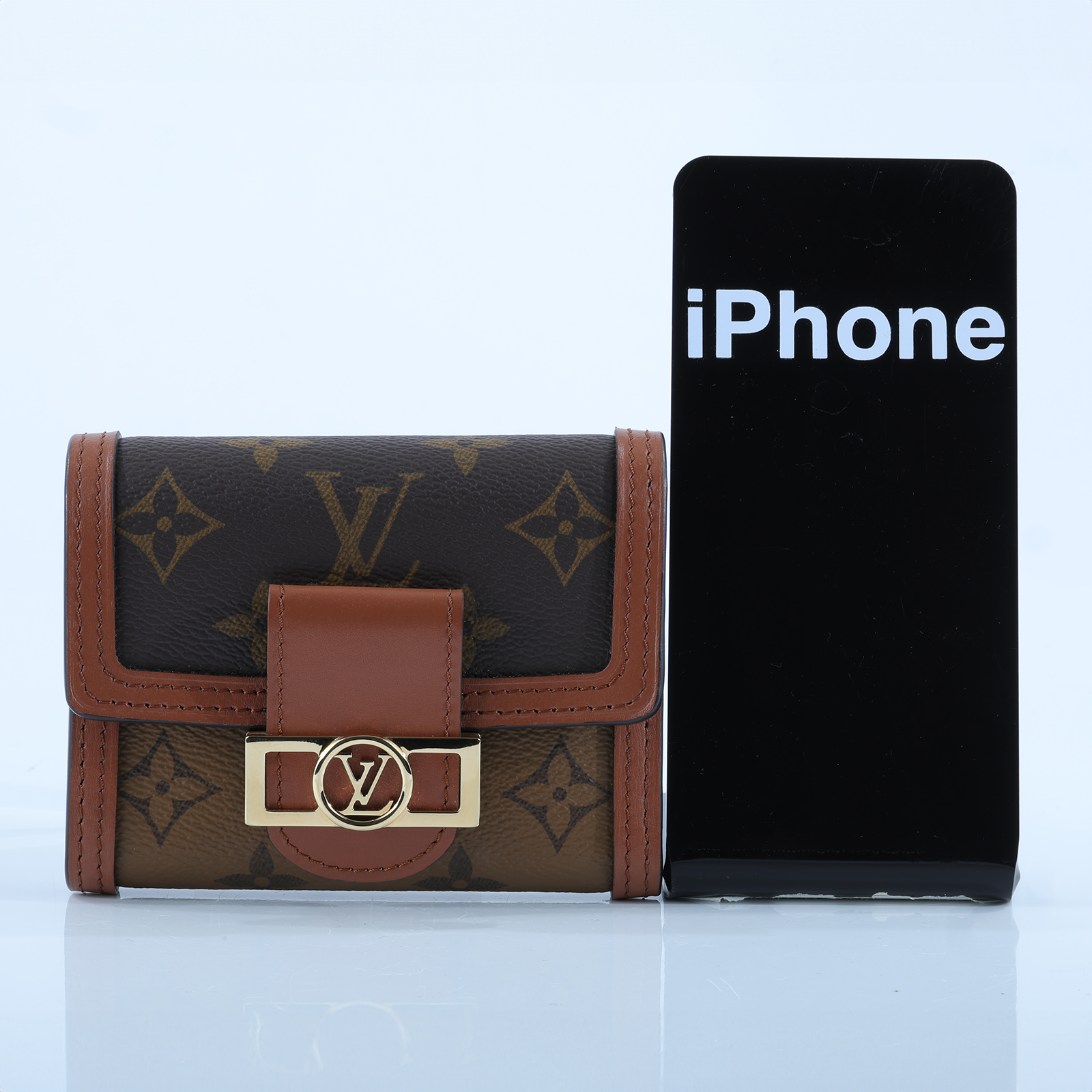 路易威登 LOUIS VUITTON Dauphine 小型錢包 短夾 M68725 晶片款 原花Dauphine三折短夾 無附屬品