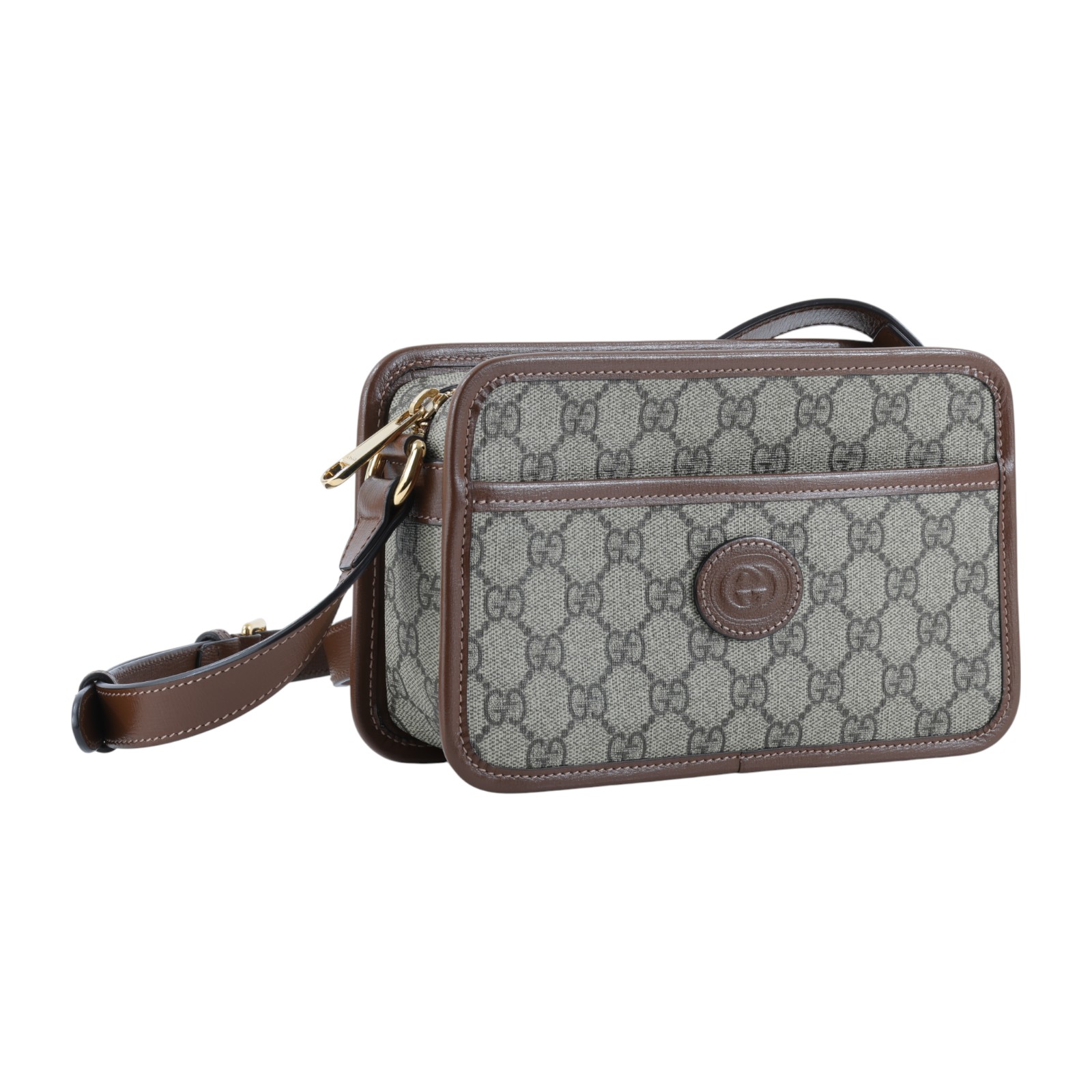 古馳 GUCCI Interlocking G 迷你袋 隨身 肩背 斜背包 658572 92TCG 棕GG紋相機包 無附屬品