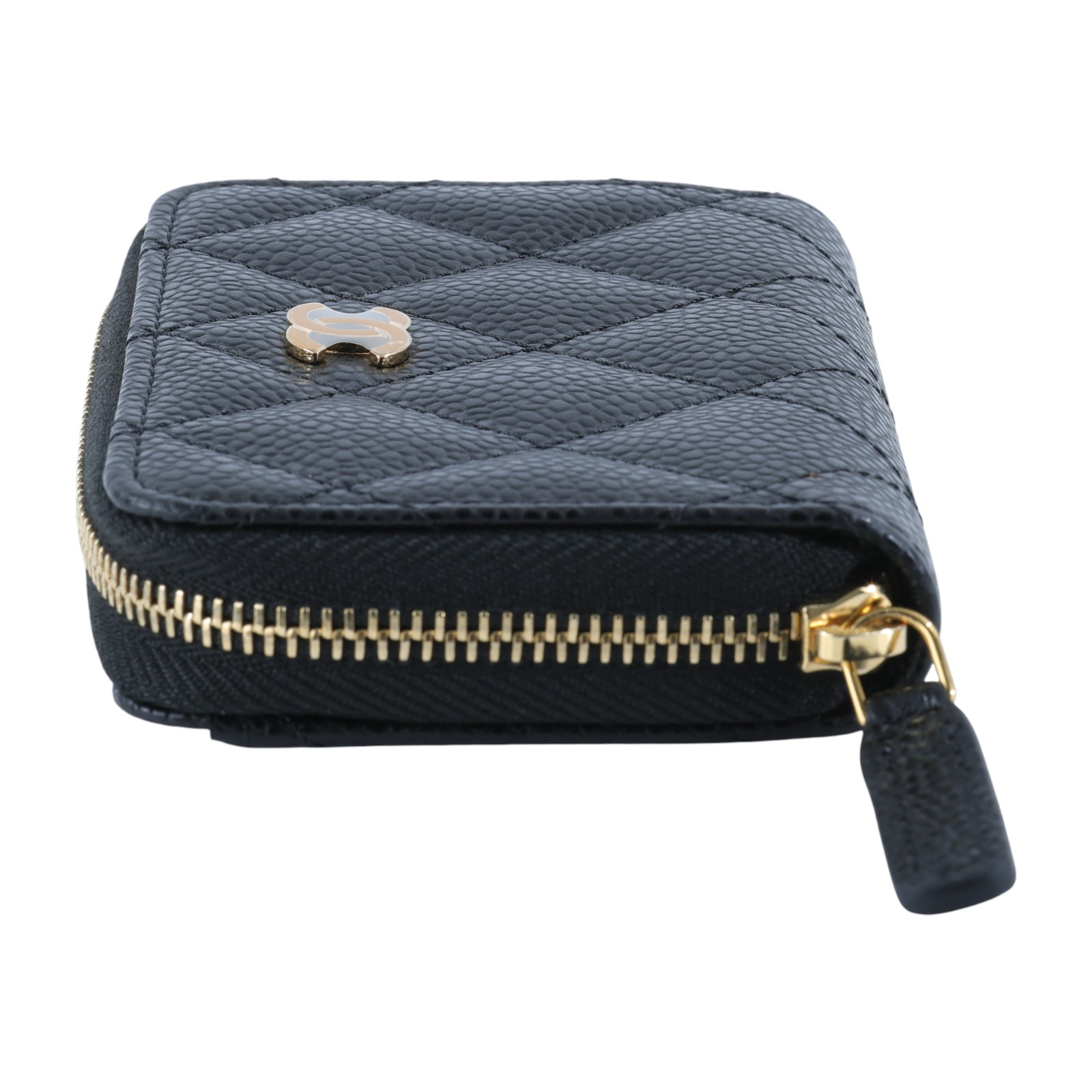 香奈兒 CHANEL 經典 拉鏈零錢包 錢包 卡夾 AP0216 Y01864 31開 黑銀荔枝拉鍊零錢卡包 原廠盒子/防塵袋/購買證明