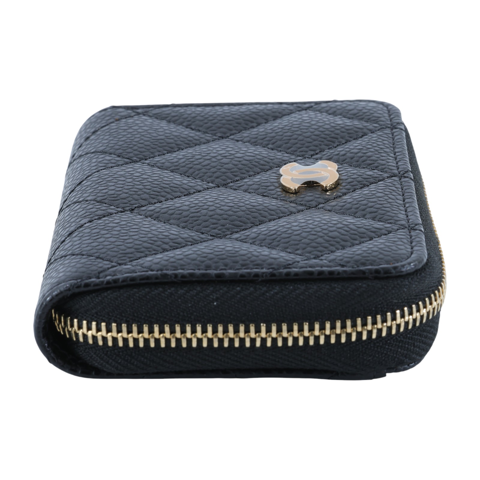 香奈兒 CHANEL 經典 拉鏈零錢包 錢包 卡夾 AP0216 Y01864 31開 黑銀荔枝拉鍊零錢卡包 原廠盒子/防塵袋/購買證明