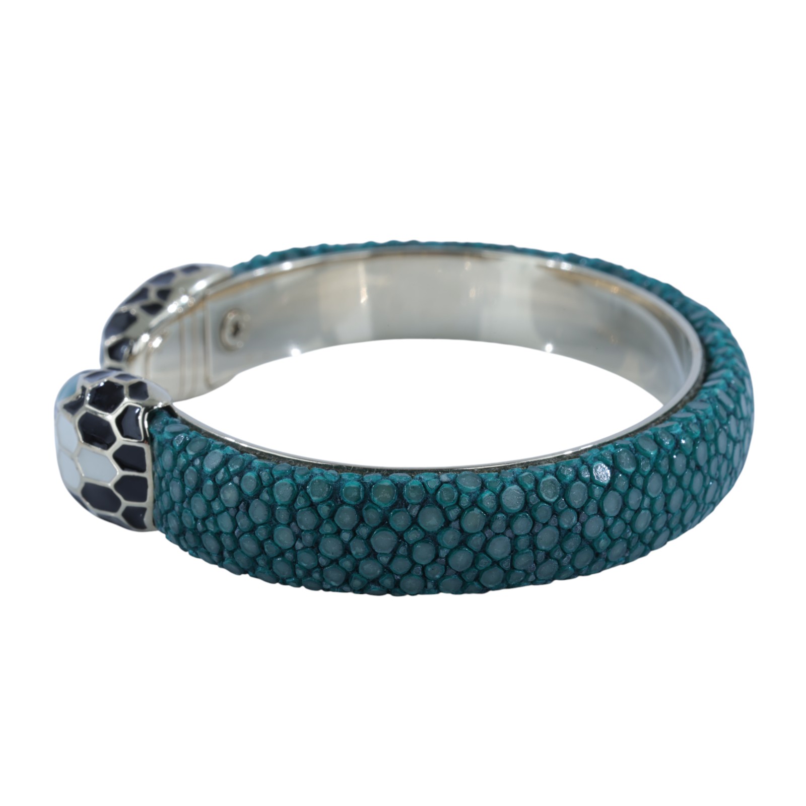 寶格麗 BVLGARI Serpenti Forever 皮革 手鍊 37065_M Serpenti Forever綠皮革手镯 原廠盒子/防塵袋/保證卡