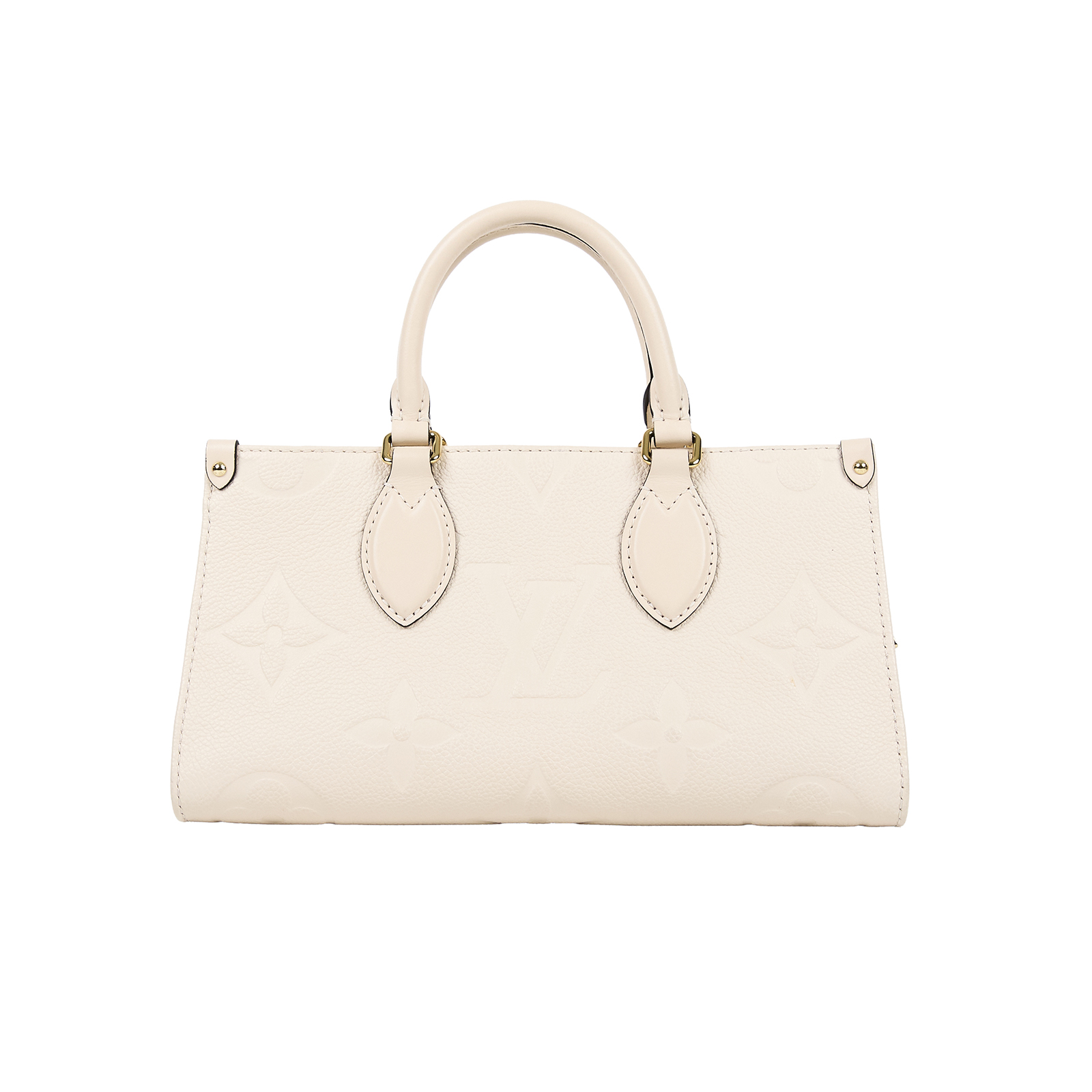 路易威登 LOUIS VUITTON OnTheGo East West 奶油色 壓花粒面牛皮 手提 斜背包 M23698 晶片款  防塵袋/背帶2