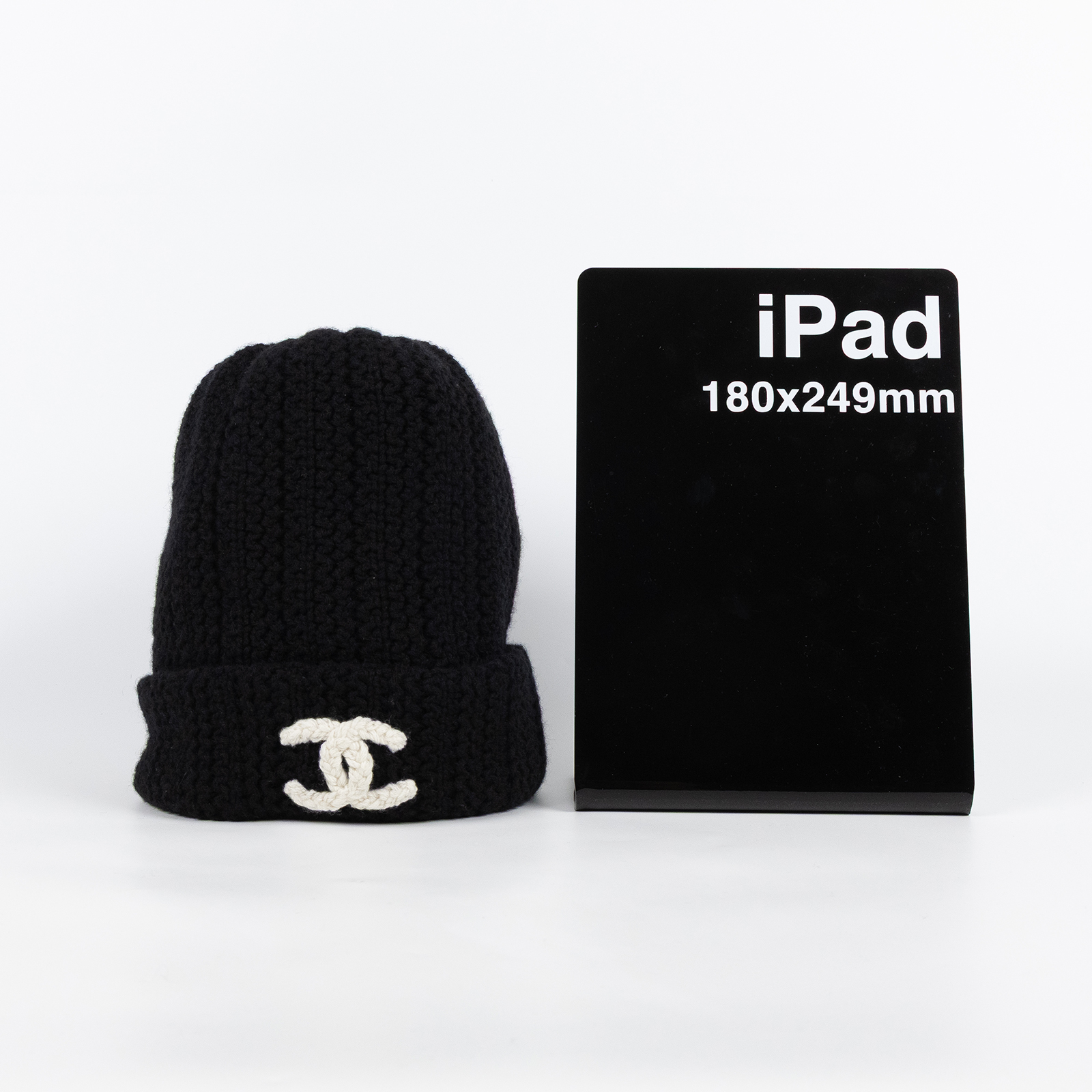 香奈兒 CHANEL CC LOGO 針織 毛帽 帽子 AAA398 黑雙C毛帽 無附屬品