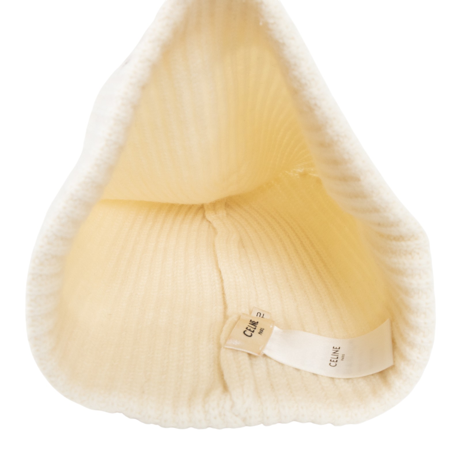 思琳 CELINE 針織帽 2A07Z666Q 白色亮片毛帽 #TU 無附屬品