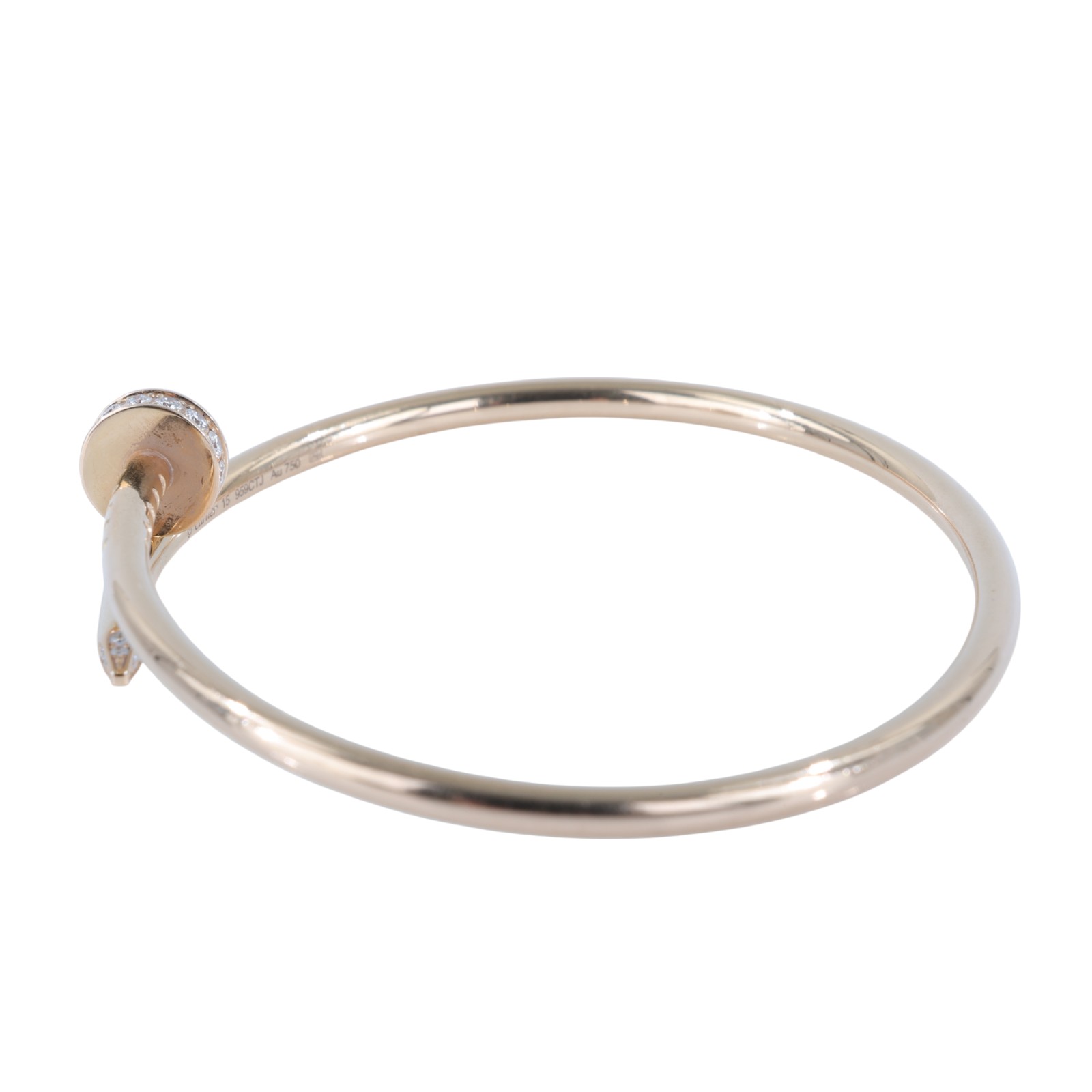 卡地亞 CARTIER Juste un Clou 手環 小型款 B6065815 YG 鑲鑽釘子手環JUSTE UN CL 原廠盒子/保書/購買證明