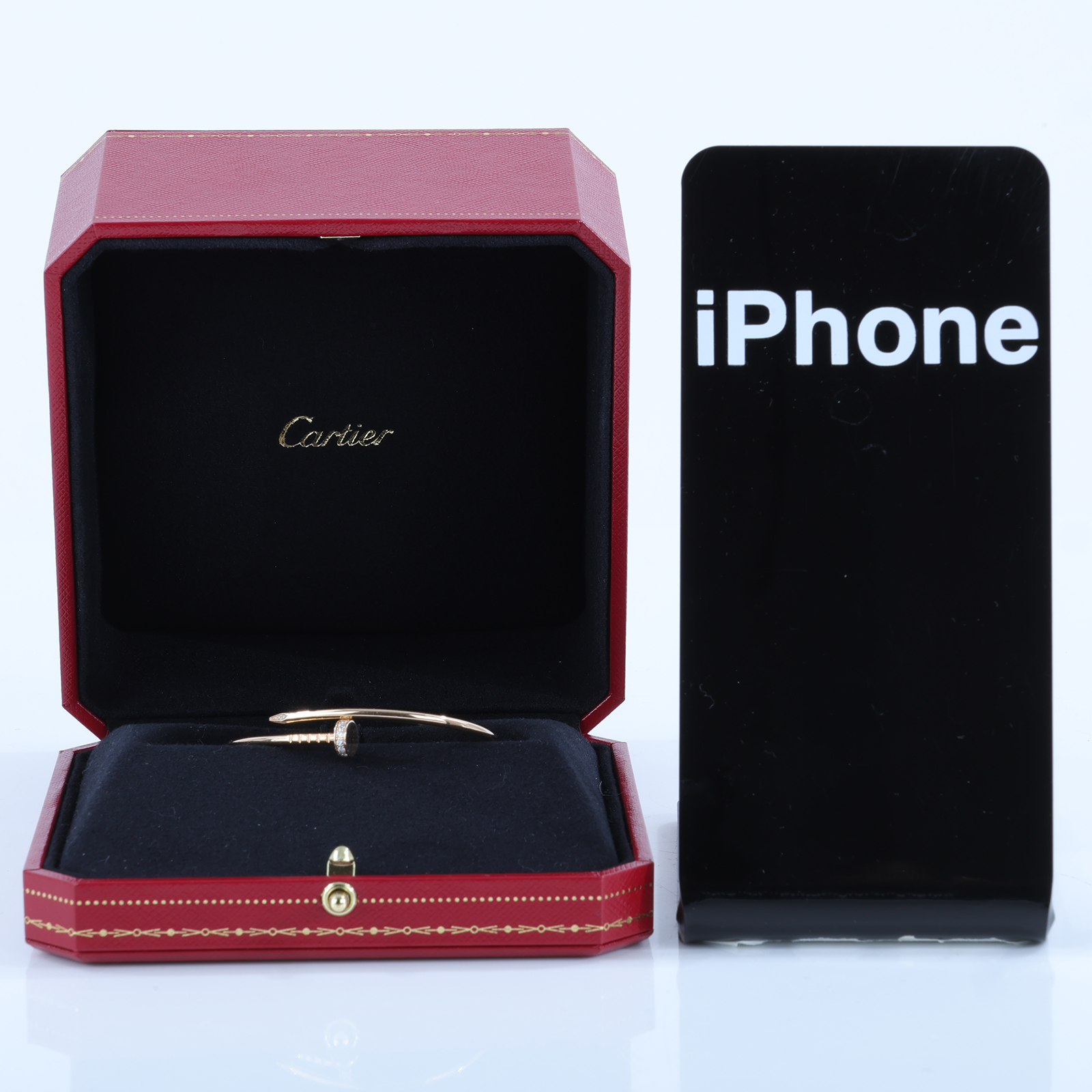 卡地亞 CARTIER Juste un Clou 手環 小型款 B6065815 YG 鑲鑽釘子手環JUSTE UN CL 原廠盒子/保書/購買證明