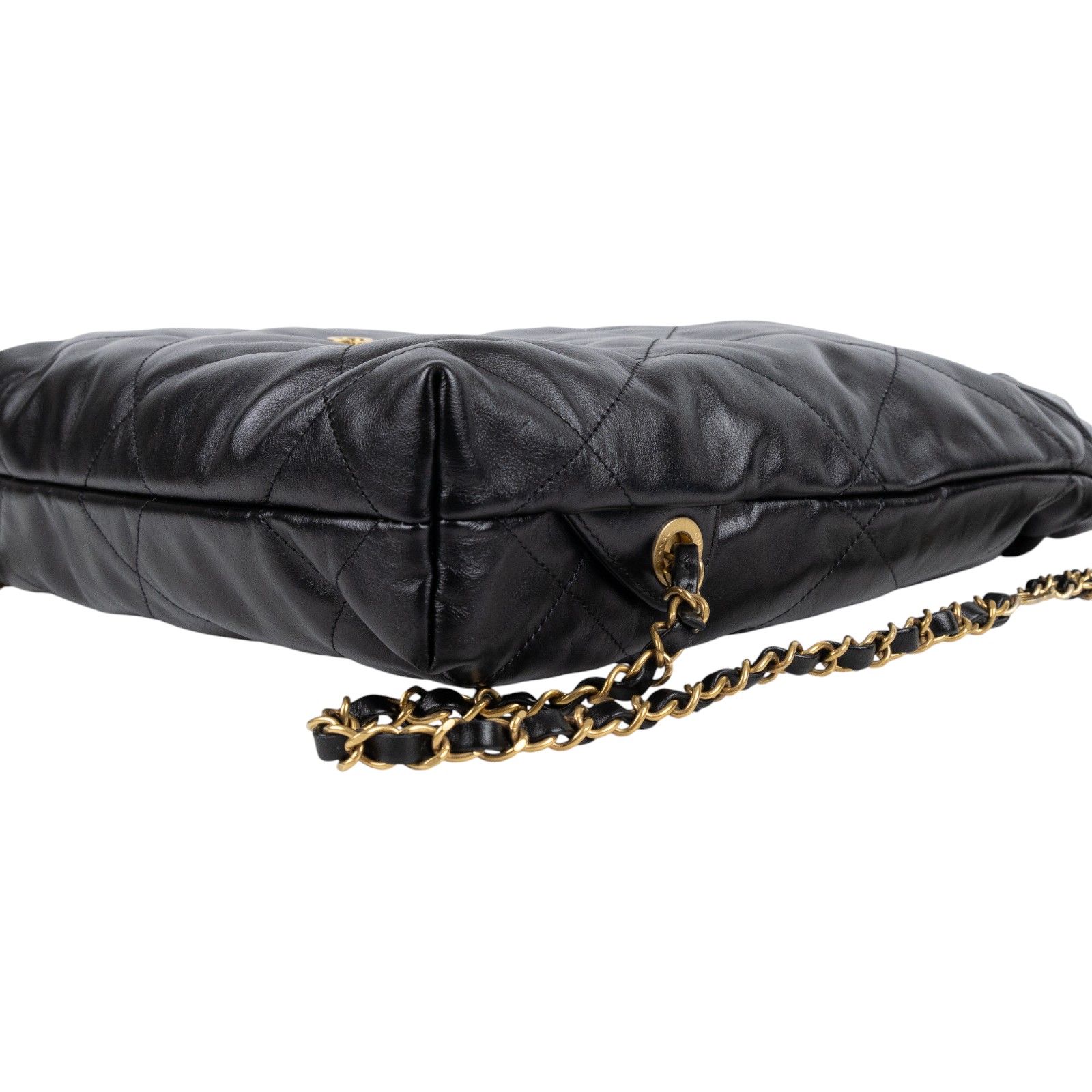 香奈兒 CHANEL 22 皮穿鍊 後背包 雙肩包 手提包 AS3859 晶片款 黑金22後背包 原廠盒子/防塵袋/購買證明