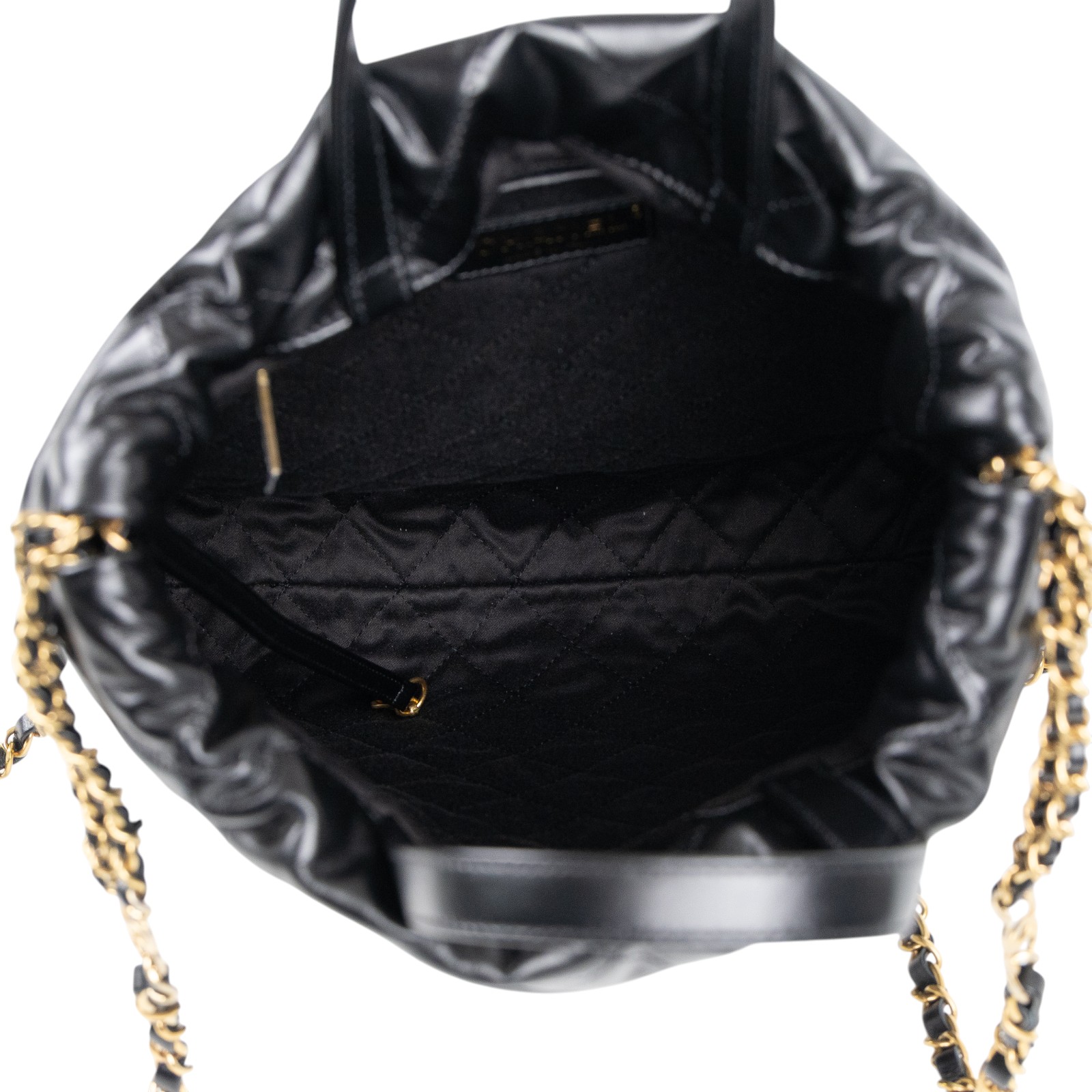 香奈兒 CHANEL 22 皮穿鍊 後背包 雙肩包 手提包 AS3859 晶片款 黑金22後背包 原廠盒子/防塵袋/購買證明