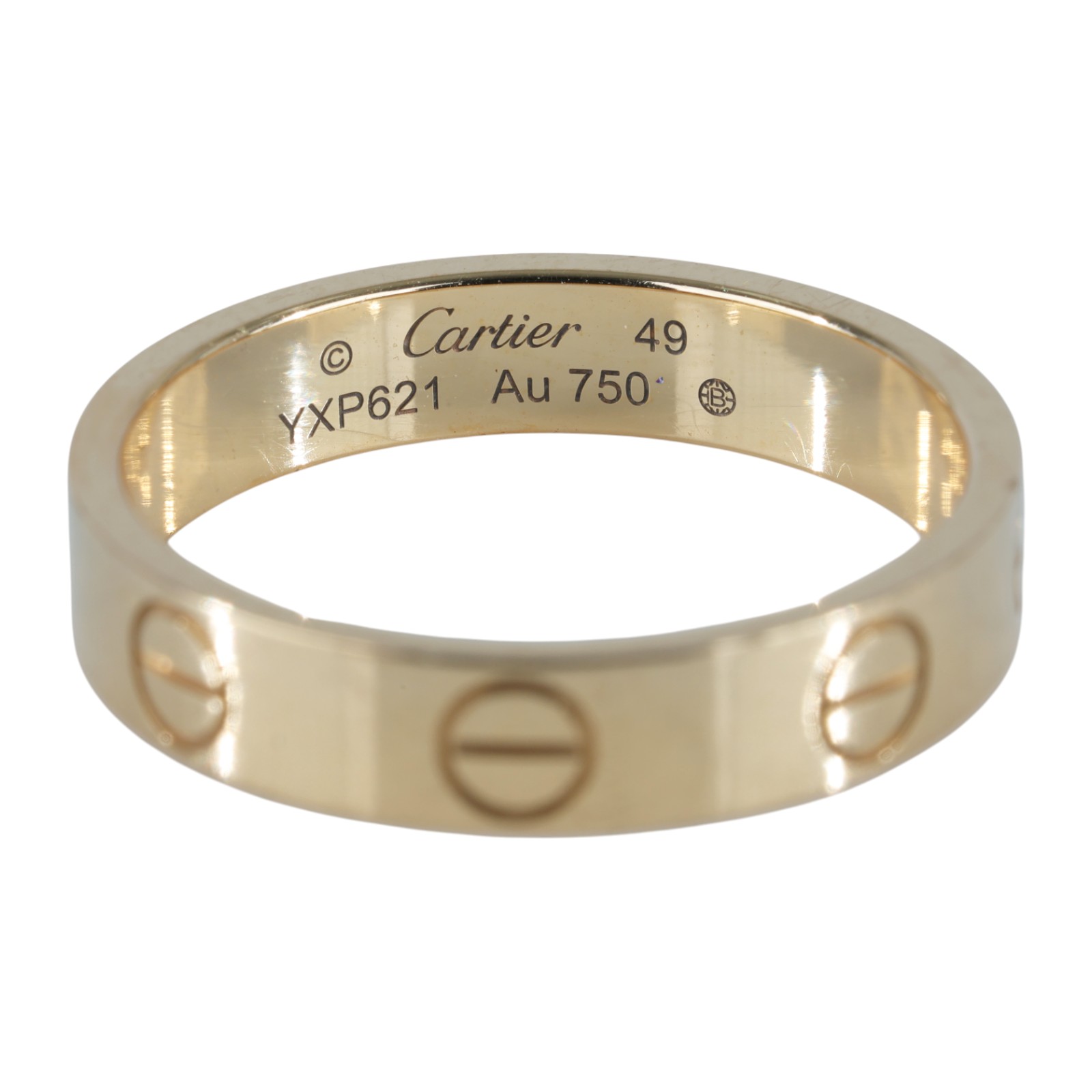 卡地亞 CARTIER Love 戒指 小型款 B4085049 18KYG LOVE戒指 #49 原廠盒子2/保證卡/購買證明