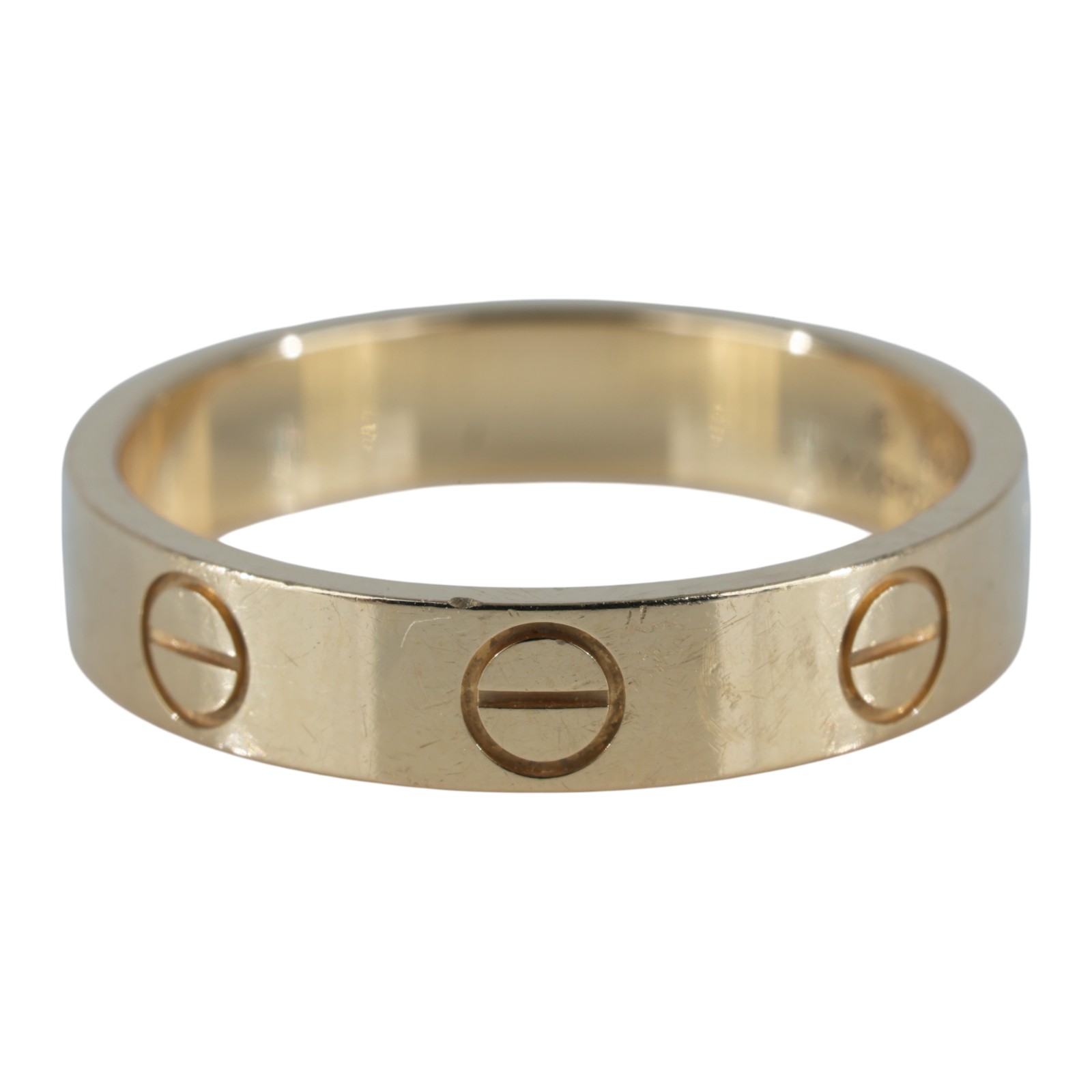 卡地亞 CARTIER Love 戒指 小型款 B4085049 18KYG LOVE戒指 #49 原廠盒子2/保證卡/購買證明