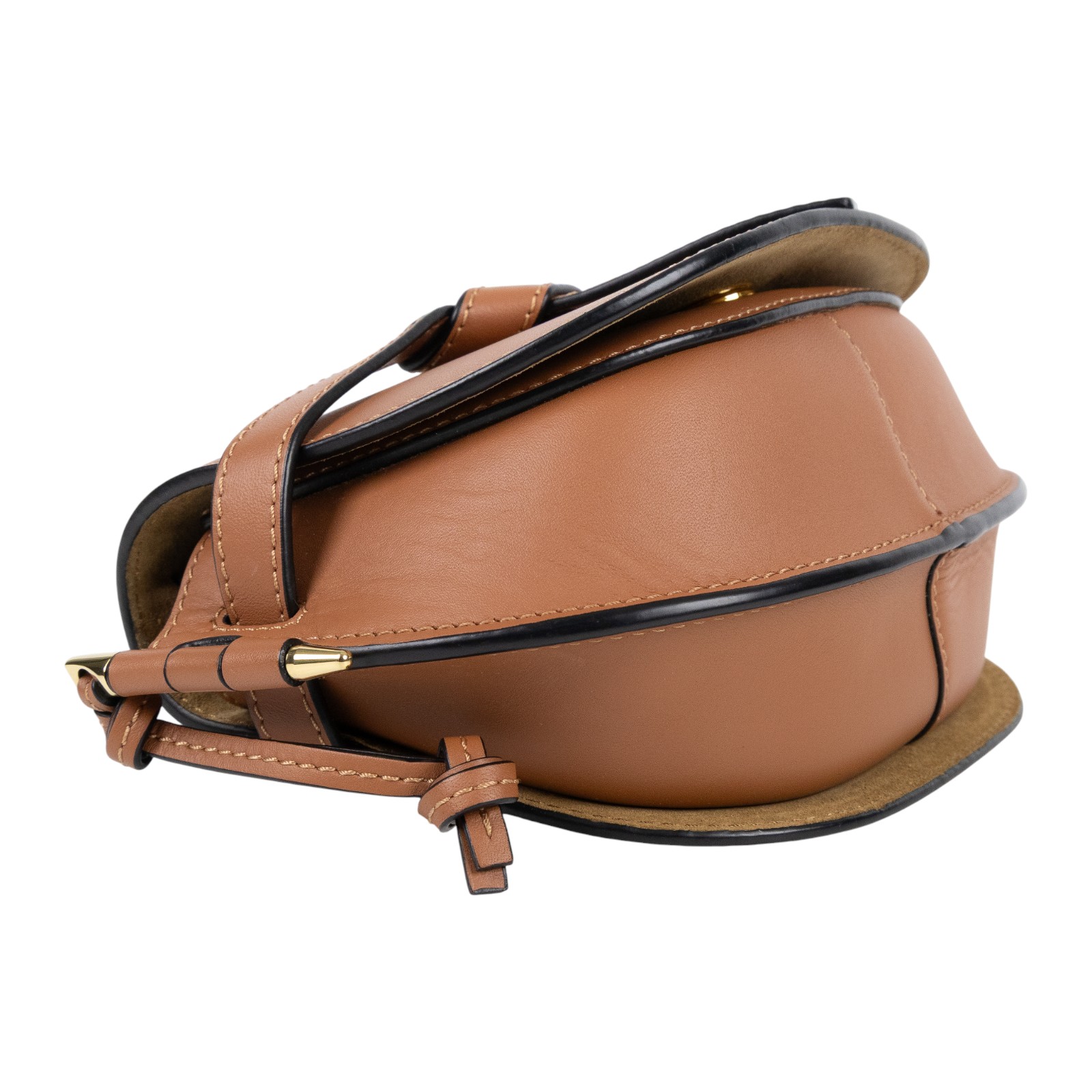 羅意威 LOEWE Mini Gate Dual bag 迷你 小牛皮 肩背包 帆布背帶 A650N46X13 棕色MINI GATE帆布背帶 防塵袋