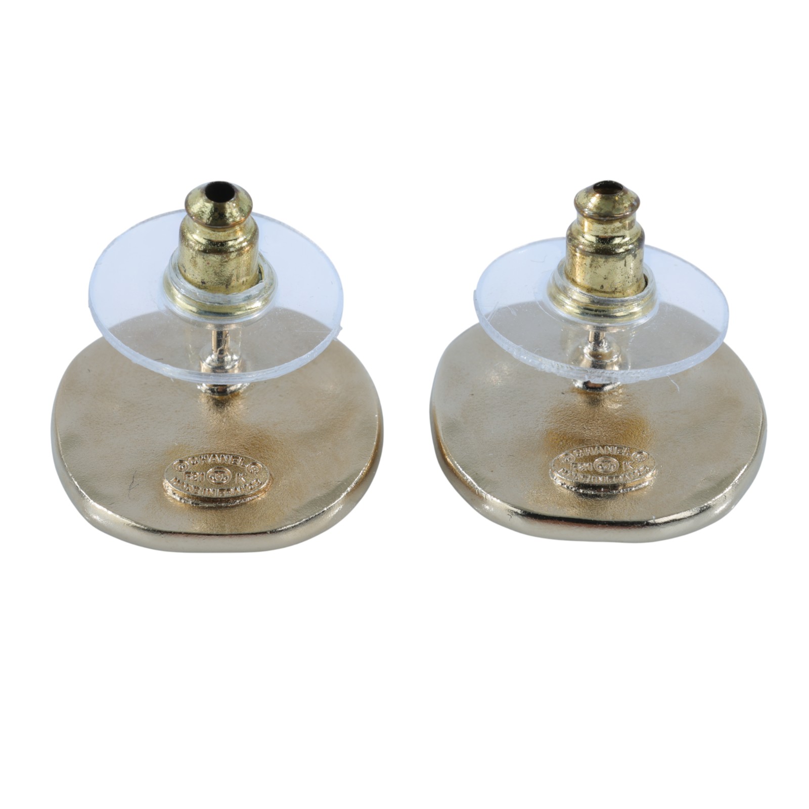 香奈兒 CHANEL CC LOGO 水鑽 項鍊 鎖骨鍊 F21K 金色雙C水鑽耳環 原廠盒子/內襯