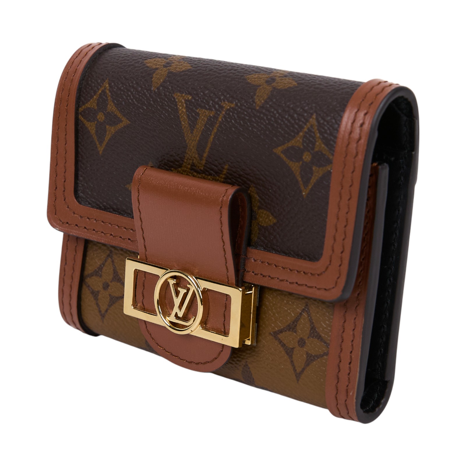 路易威登 LOUIS VUITTON Dauphine 小型錢包 短夾 M68725 晶片款 Dauphine 短夾 防塵袋/原廠盒子/購買證明影本