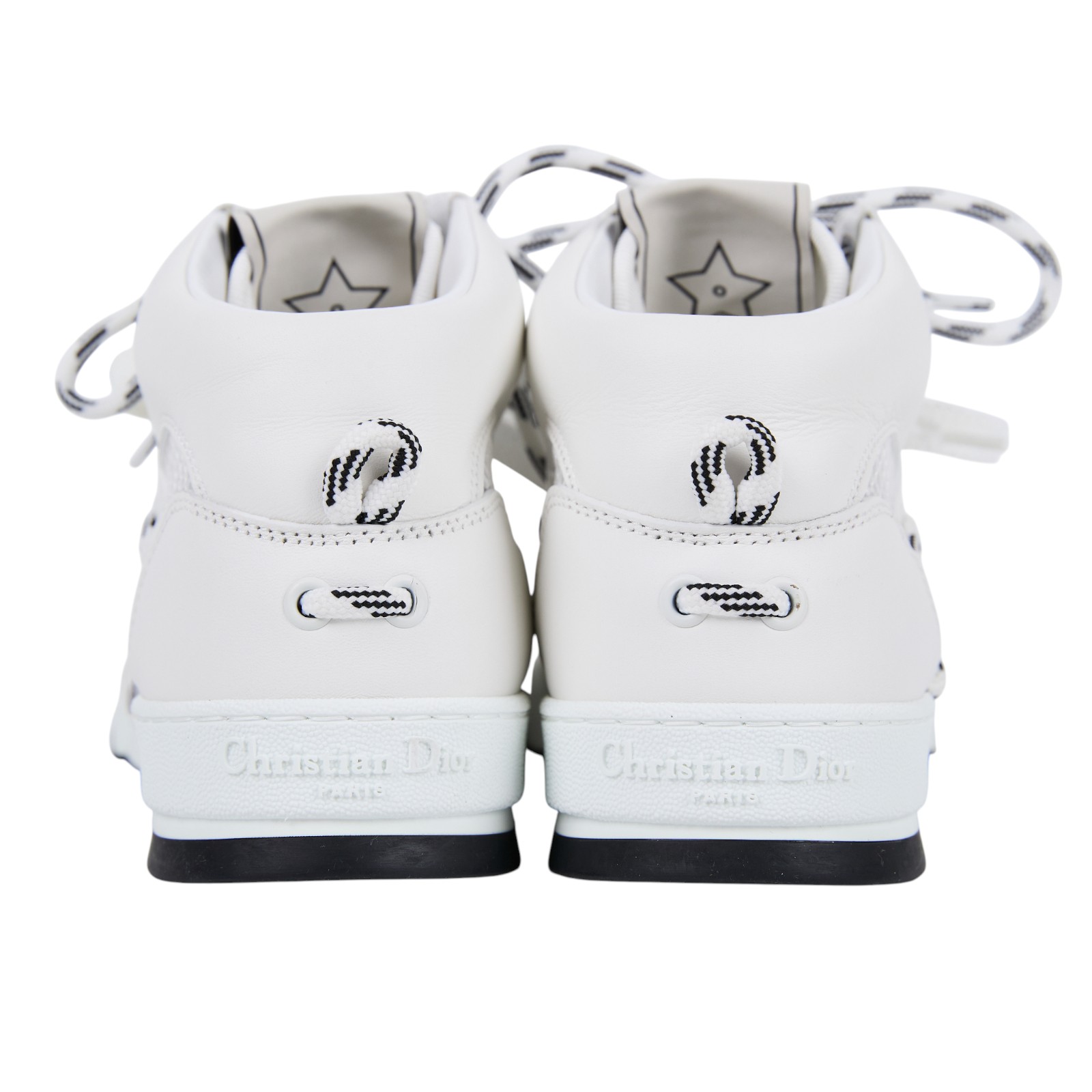 迪奧 CHRISTIAN DIOR FIRST 高筒 運動鞋 KCK431CTF_S10W_36 白FIRST綁帶高統鞋#36 原廠盒子/防塵袋