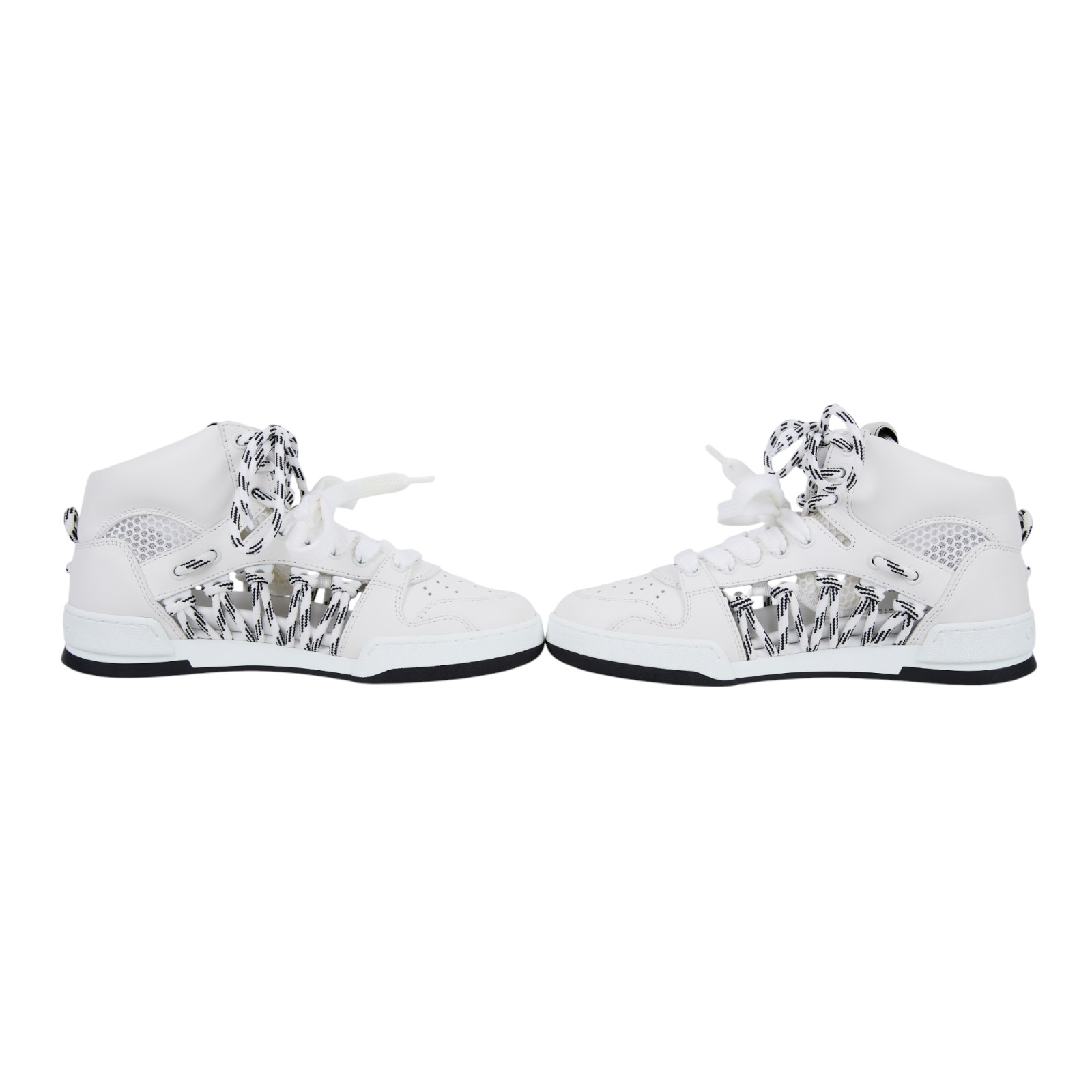 迪奧 CHRISTIAN DIOR FIRST 高筒 運動鞋 KCK431CTF_S10W_36 白FIRST綁帶高統鞋#36 原廠盒子/防塵袋