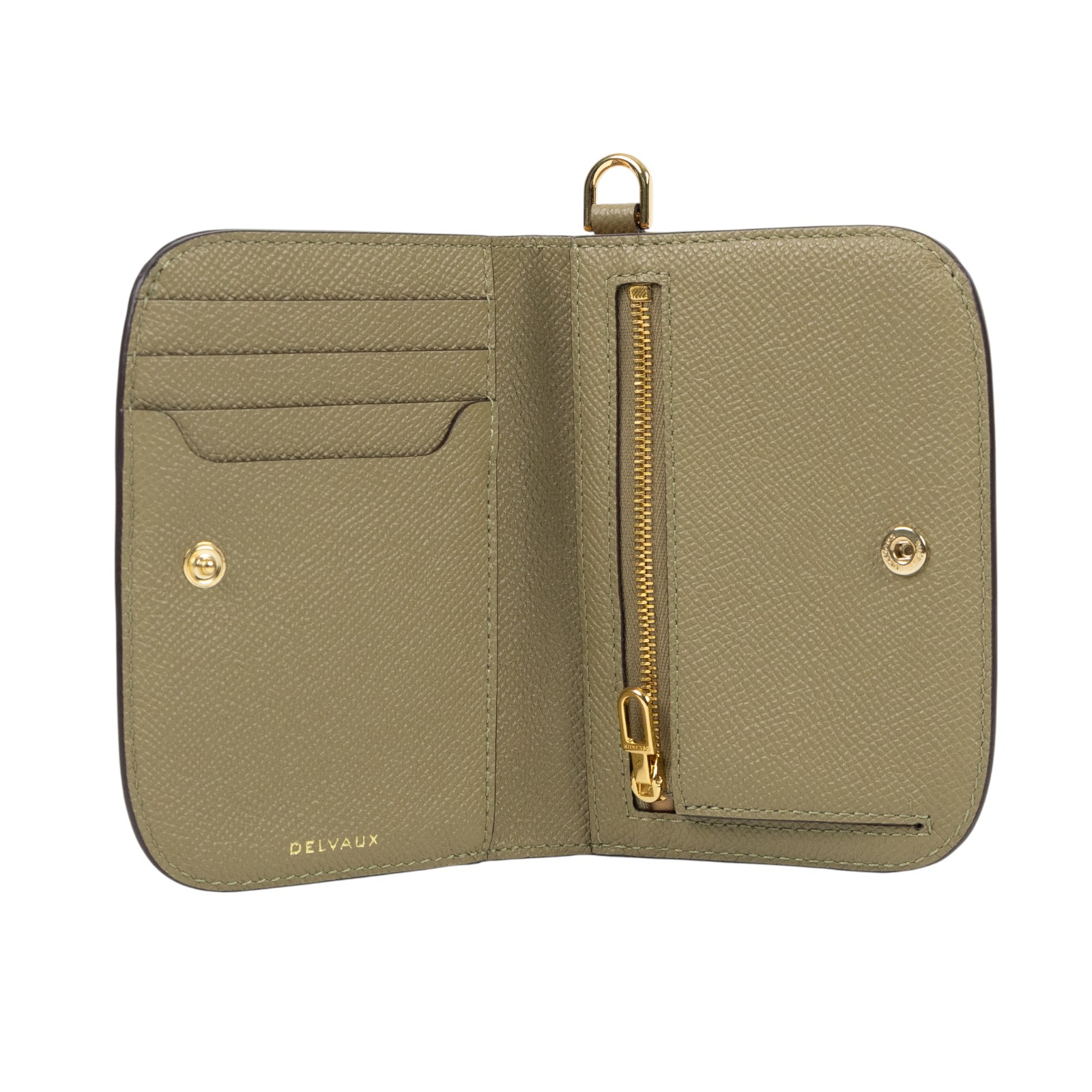 德爾沃 DELVAUX  Vagabond Compact Wallet 錢包 短夾 AB0674BKN 綠Vagabond短夾 原廠盒子/防塵袋