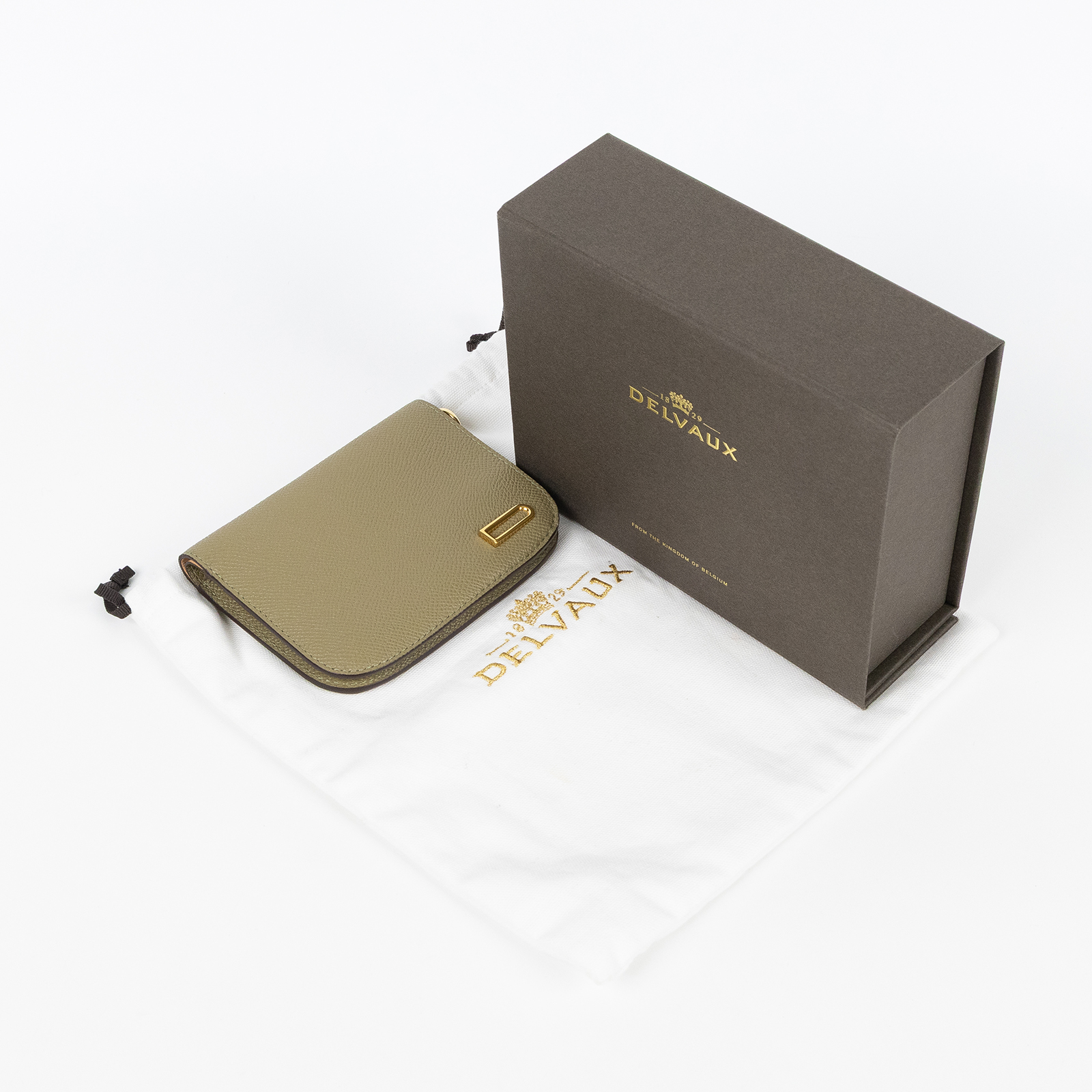 德爾沃 DELVAUX  Vagabond Compact Wallet 錢包 短夾 AB0674BKN 綠Vagabond短夾 原廠盒子/防塵袋