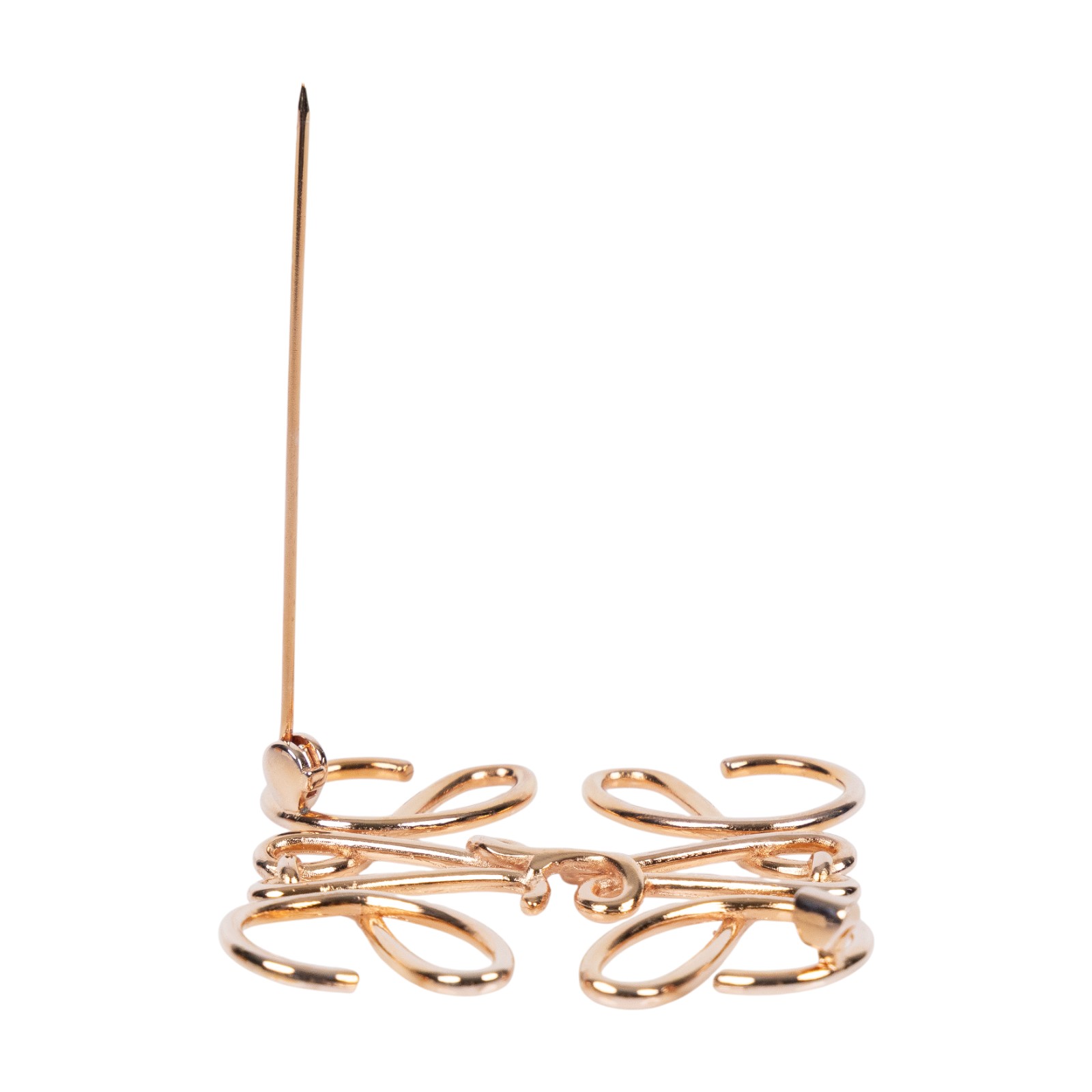 羅意威 LOEWE Anagram 別針 111.25.020 玫瑰色LOGO胸針 原廠盒子/防塵袋