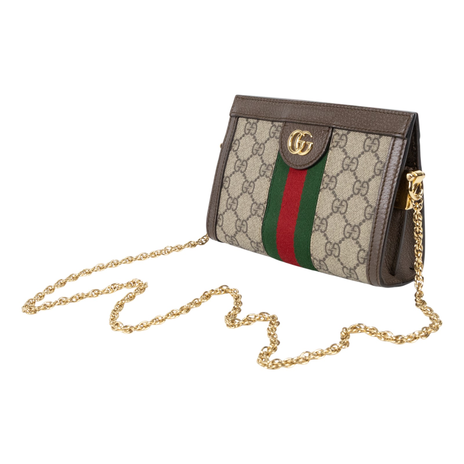 古馳 GUCCI Ophidia 迷你 肩背包 斜背包 602676 K05NB 原花OPHIDIA帆布鍊包 原廠盒子/防塵袋