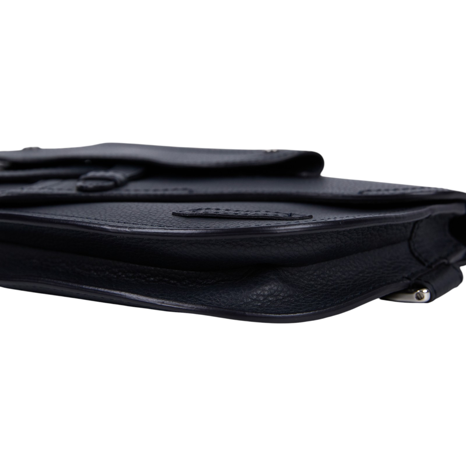 迪奧 CHRISTIAN DIOR Saddle Oblique 馬鞍包 1ADPO095YMJ 藍皮革SADDLE胸包 防塵袋/購買證明