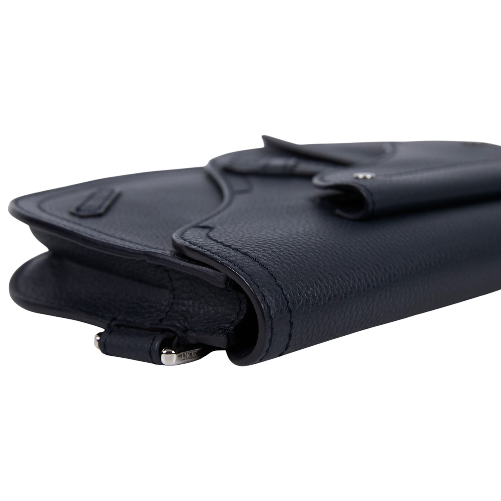 迪奧 CHRISTIAN DIOR Saddle Oblique 馬鞍包 1ADPO095YMJ 藍皮革SADDLE胸包 防塵袋/購買證明
