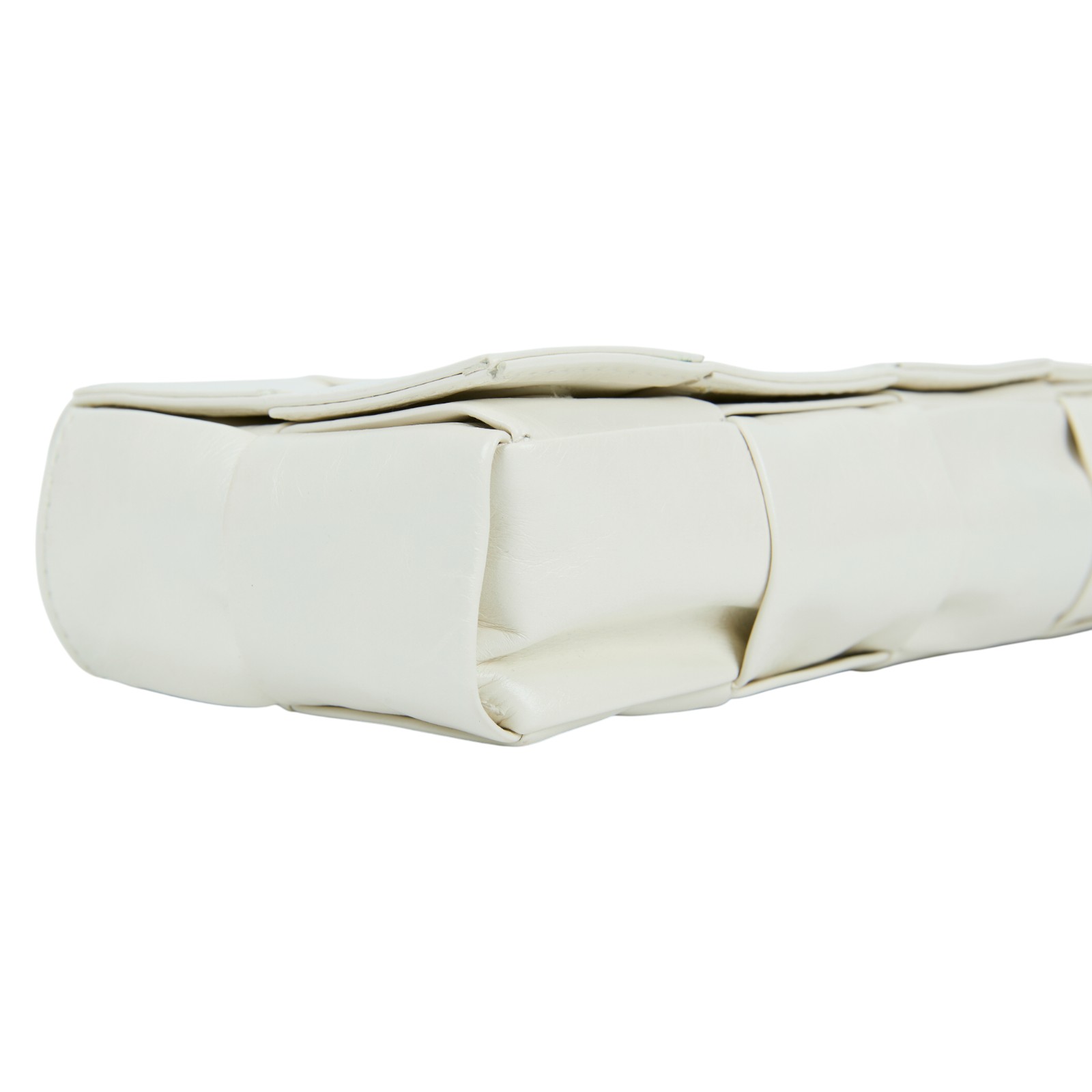 寶緹嘉 BOTTEGA VENETA Cassette 方形編織 腰包 668572VMAY1 4X2 白CASSETTE 防塵袋