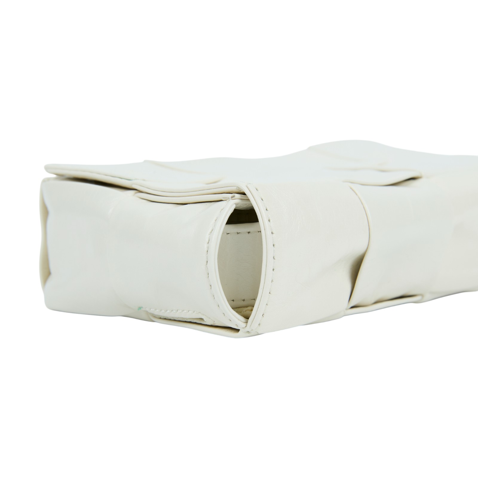 寶緹嘉 BOTTEGA VENETA Cassette 方形編織 腰包 668572VMAY1 4X2 白CASSETTE 防塵袋