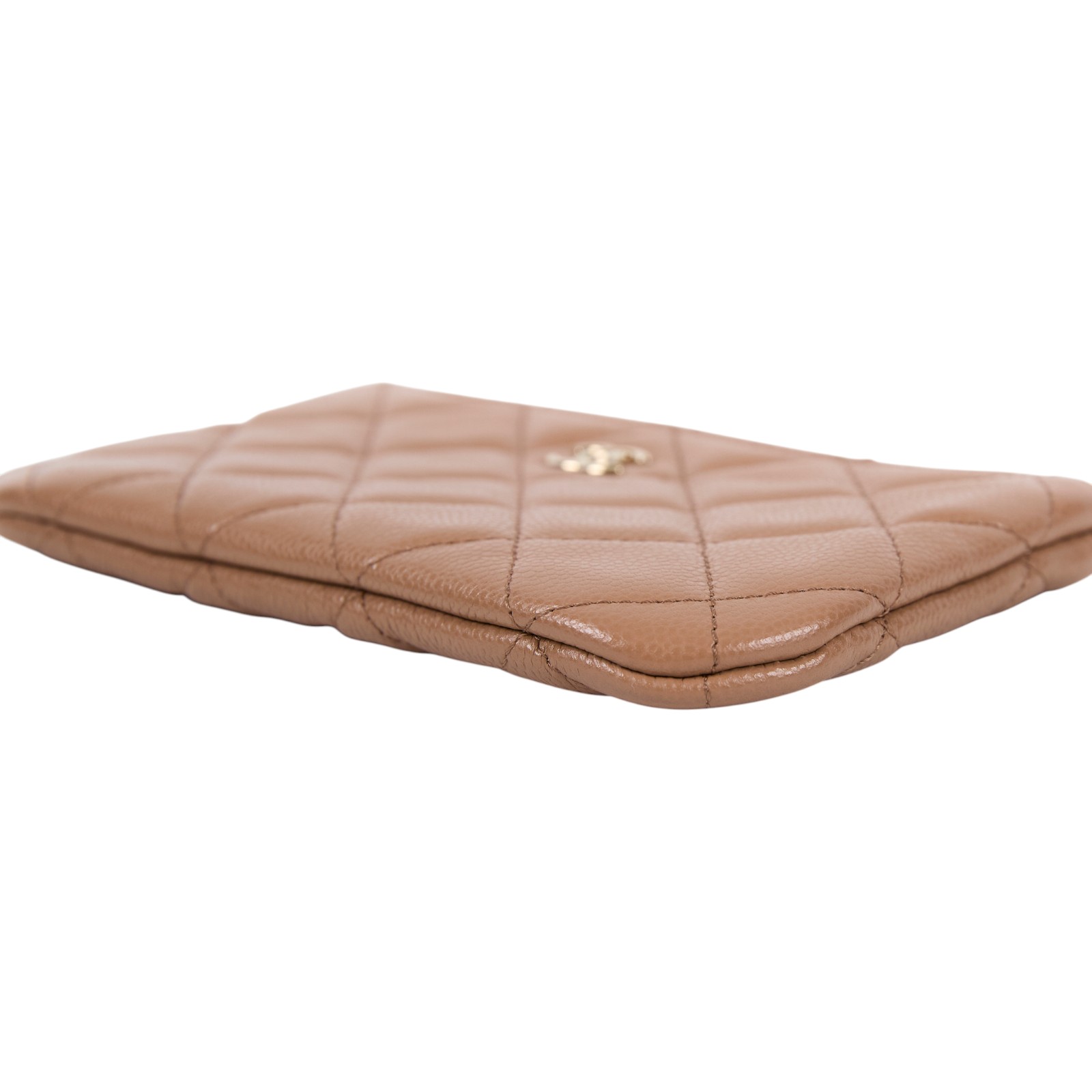 香奈兒 CHANEL 經典 拉鍊 隨身包 小型 AP4020 晶片款 奶茶荔枝一字拉鍊錢包 無附屬品