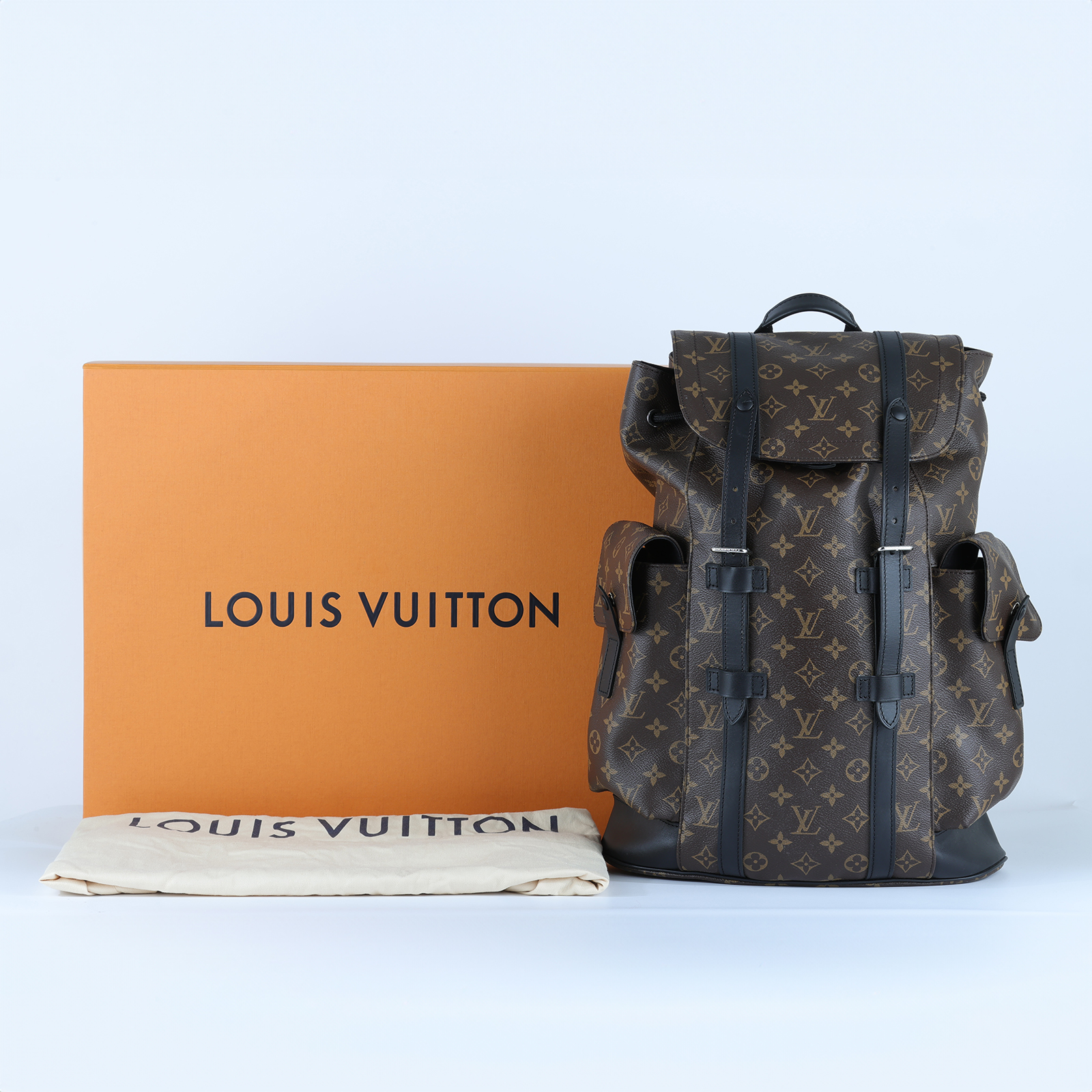 路易威登 LOUIS VUITTON Christopher MM 後背包 經典帆布 M43735 原花Christopher MM後背包 防塵袋/原廠盒子