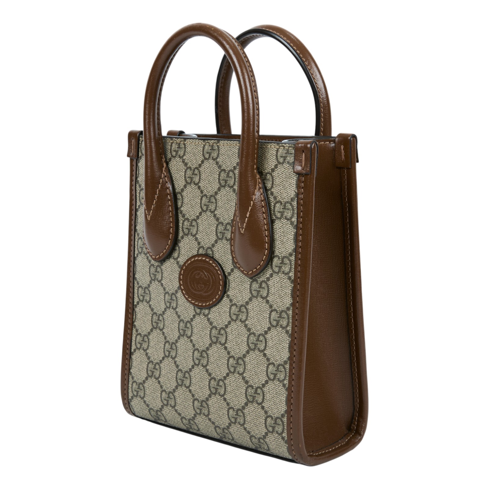 古馳 GUCCI Interlocking G 迷你 手提袋 671623 92TCG 咖INTERLOCKING琴譜 無附屬品