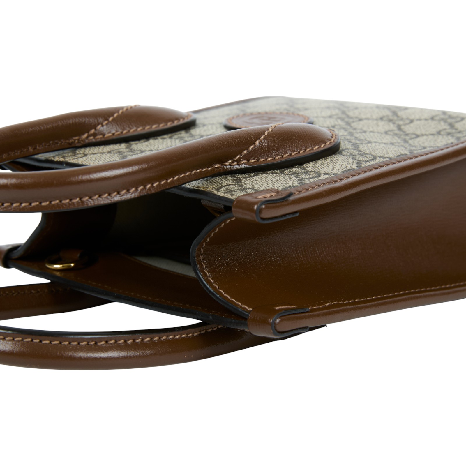 古馳 GUCCI Interlocking G 迷你 手提袋 671623 92TCG 咖INTERLOCKING琴譜 無附屬品