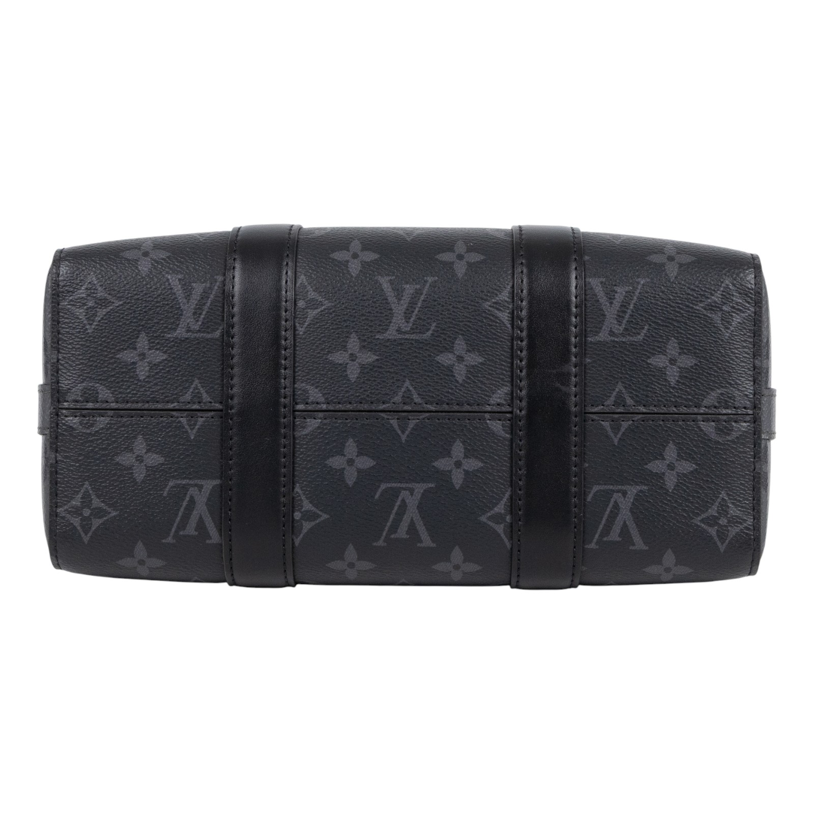路易威登 LOUIS VUITTON City Keepall Eclipse帆布 拉鍊 斜背包 黑色 M45936 晶片款  原廠盒子/背帶/吊牌