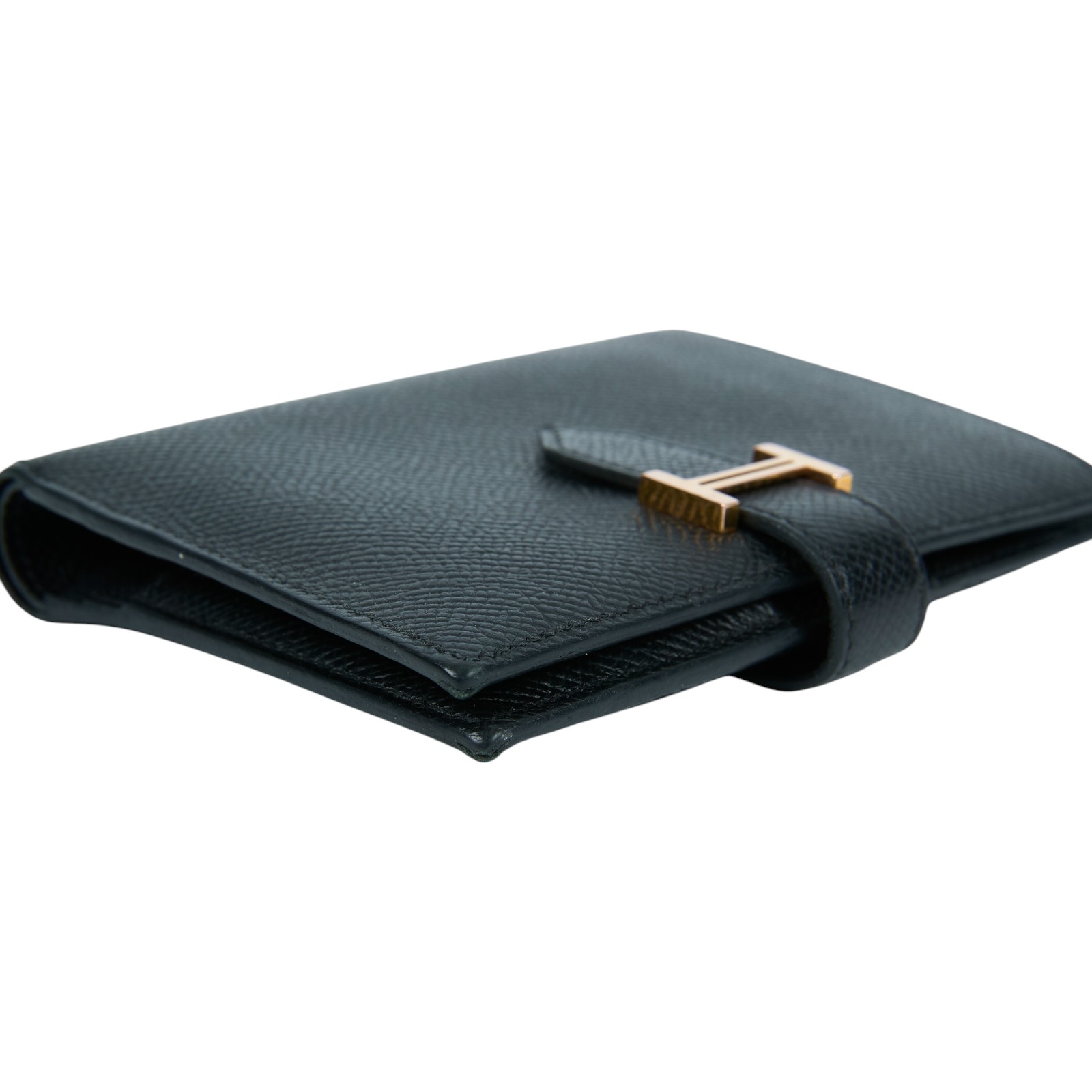 愛馬仕 Hermes Bearn 短夾 BEARN  黑玫金BEARN短夾 原廠盒子