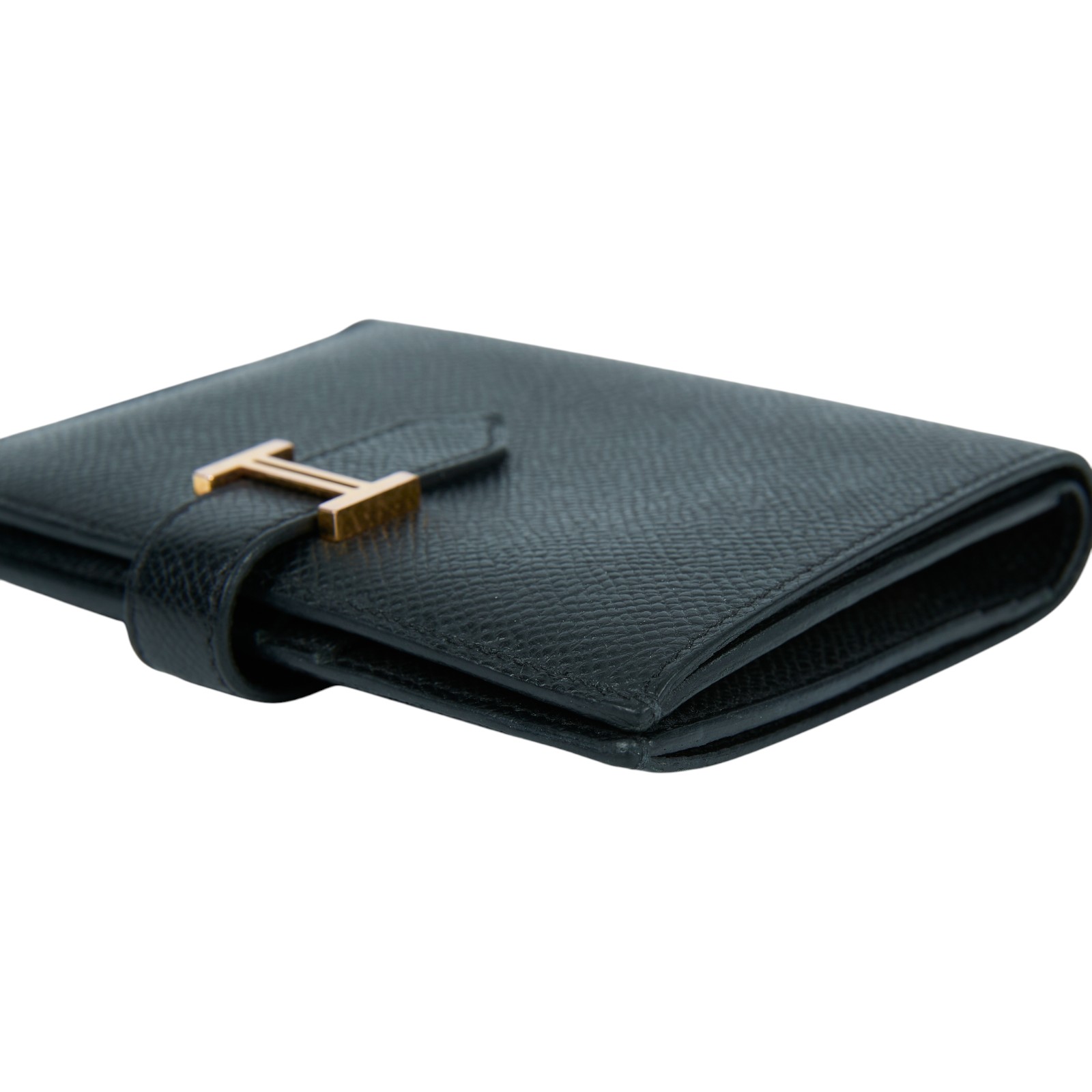 愛馬仕 Hermes Bearn 短夾 BEARN  黑玫金BEARN短夾 原廠盒子